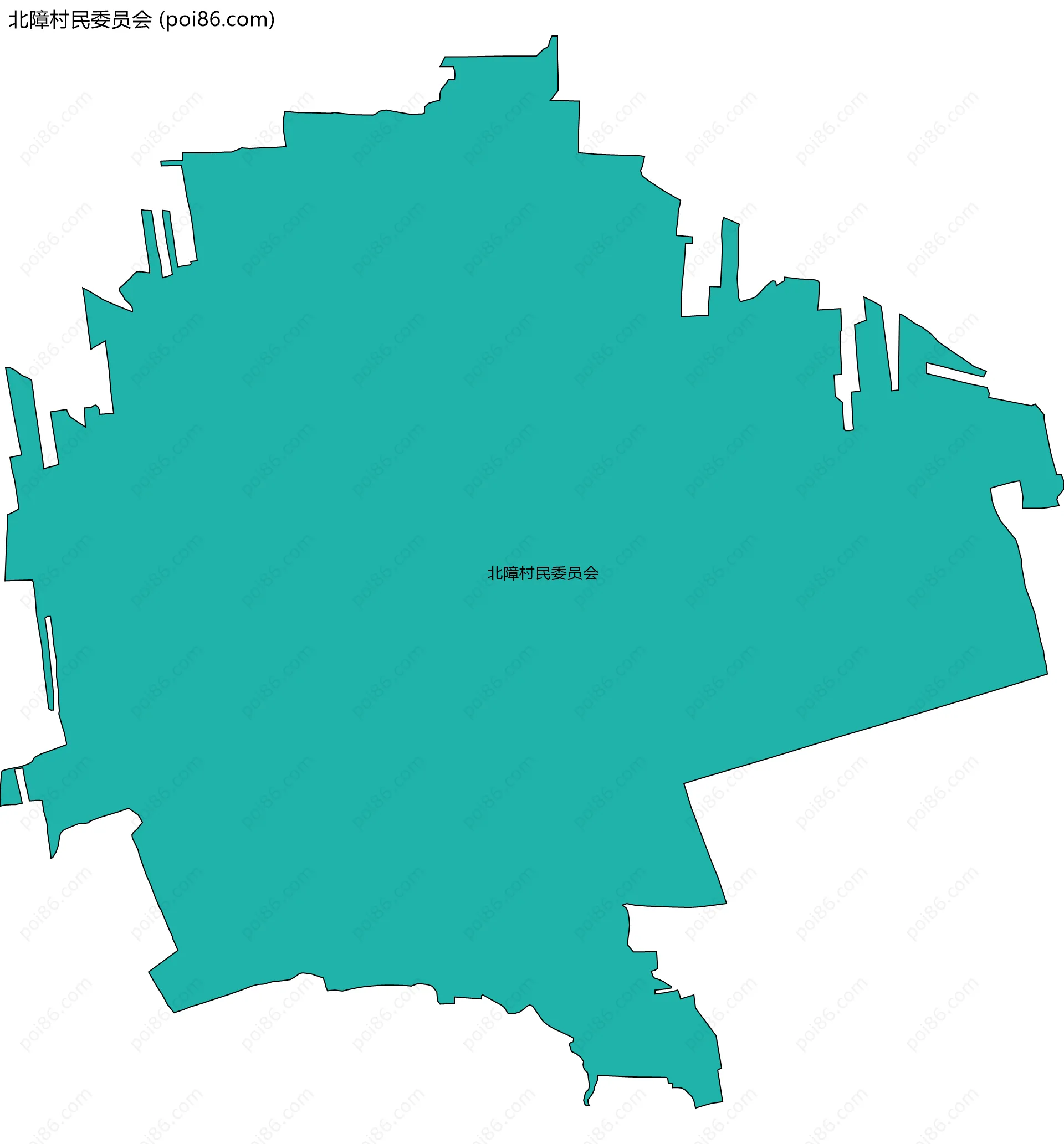北障村民委员会边界地图