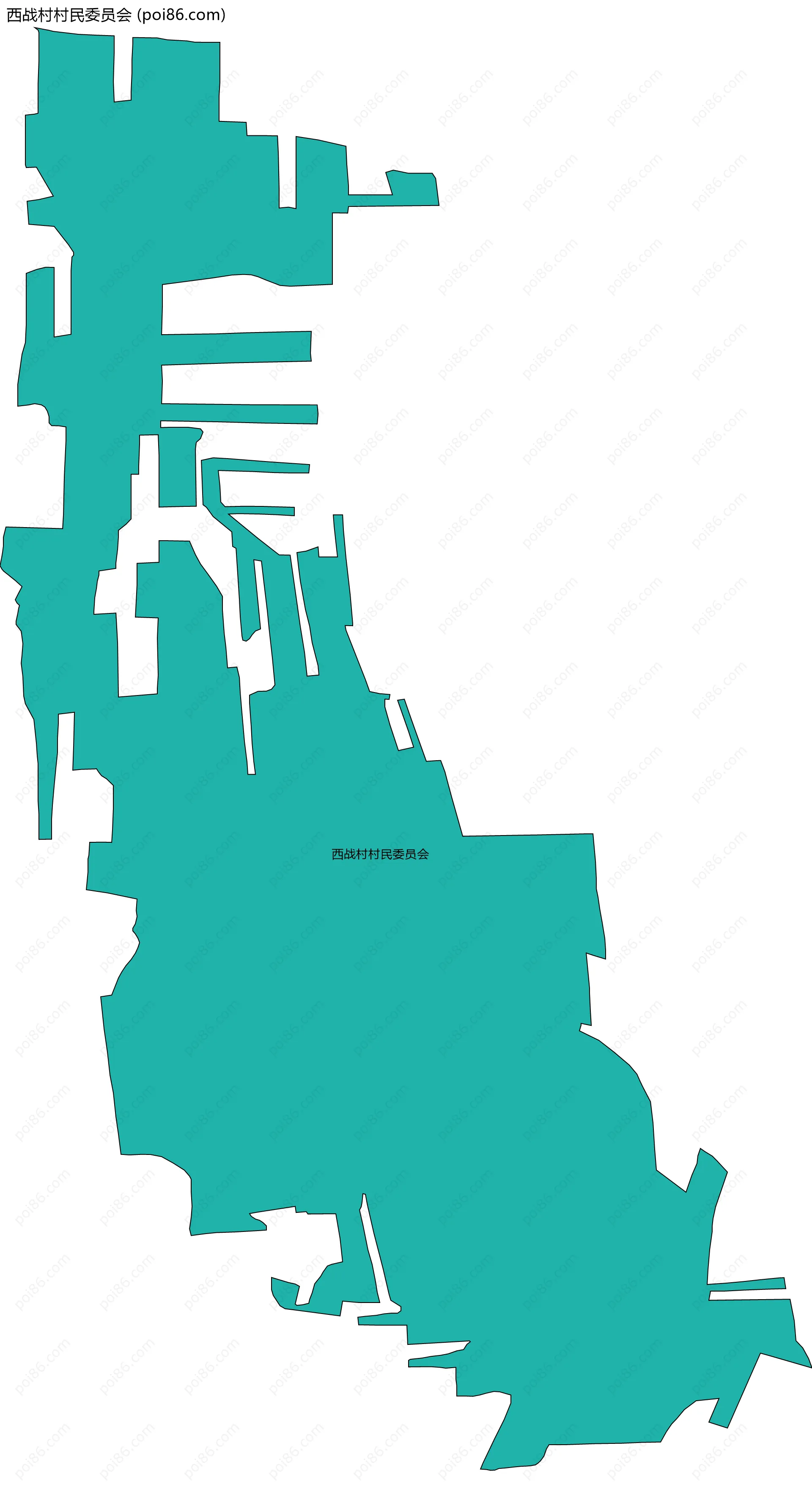 西战村村民委员会边界地图