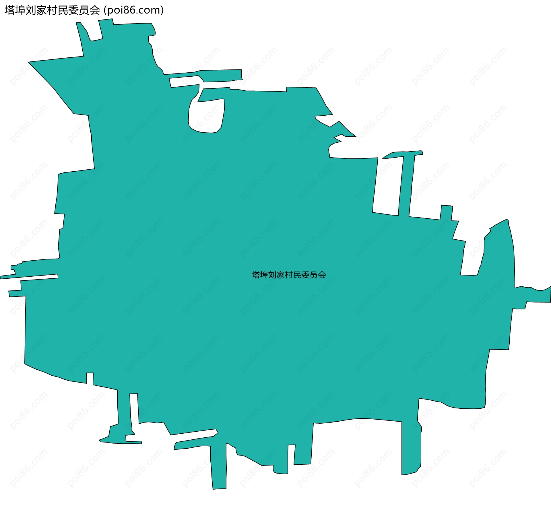 塔埠刘家村民委员会边界地图