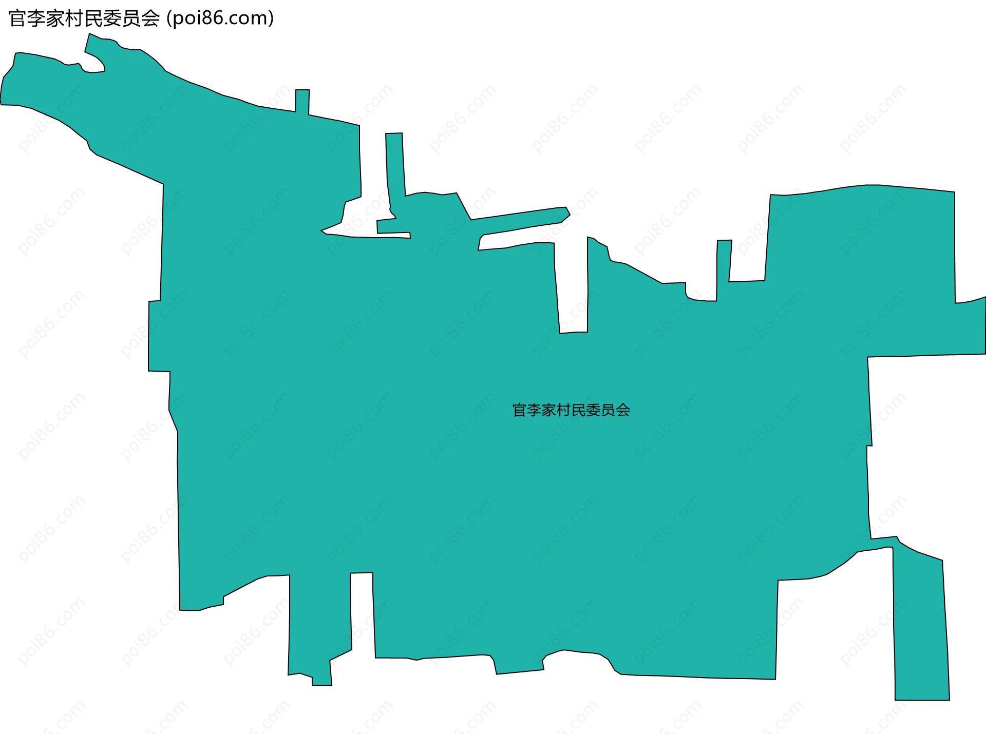 官李家村民委员会边界地图