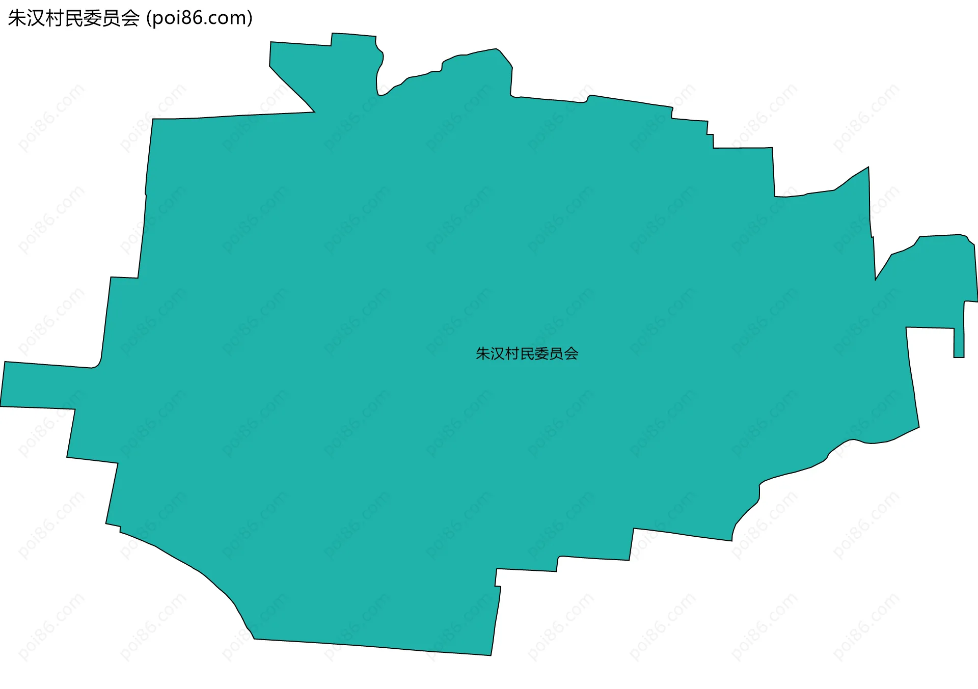 朱汉村民委员会边界地图