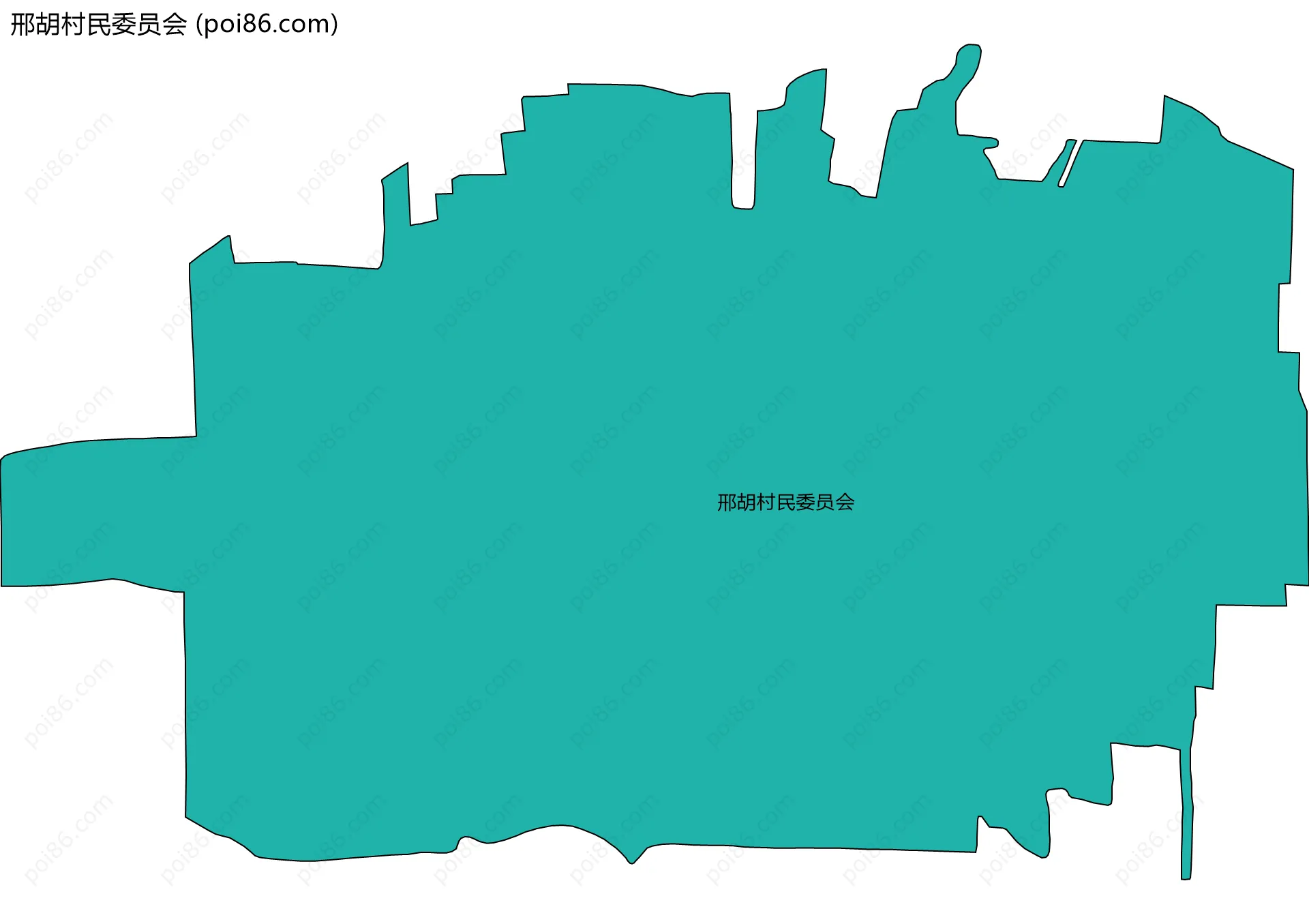 邢胡村民委员会边界地图