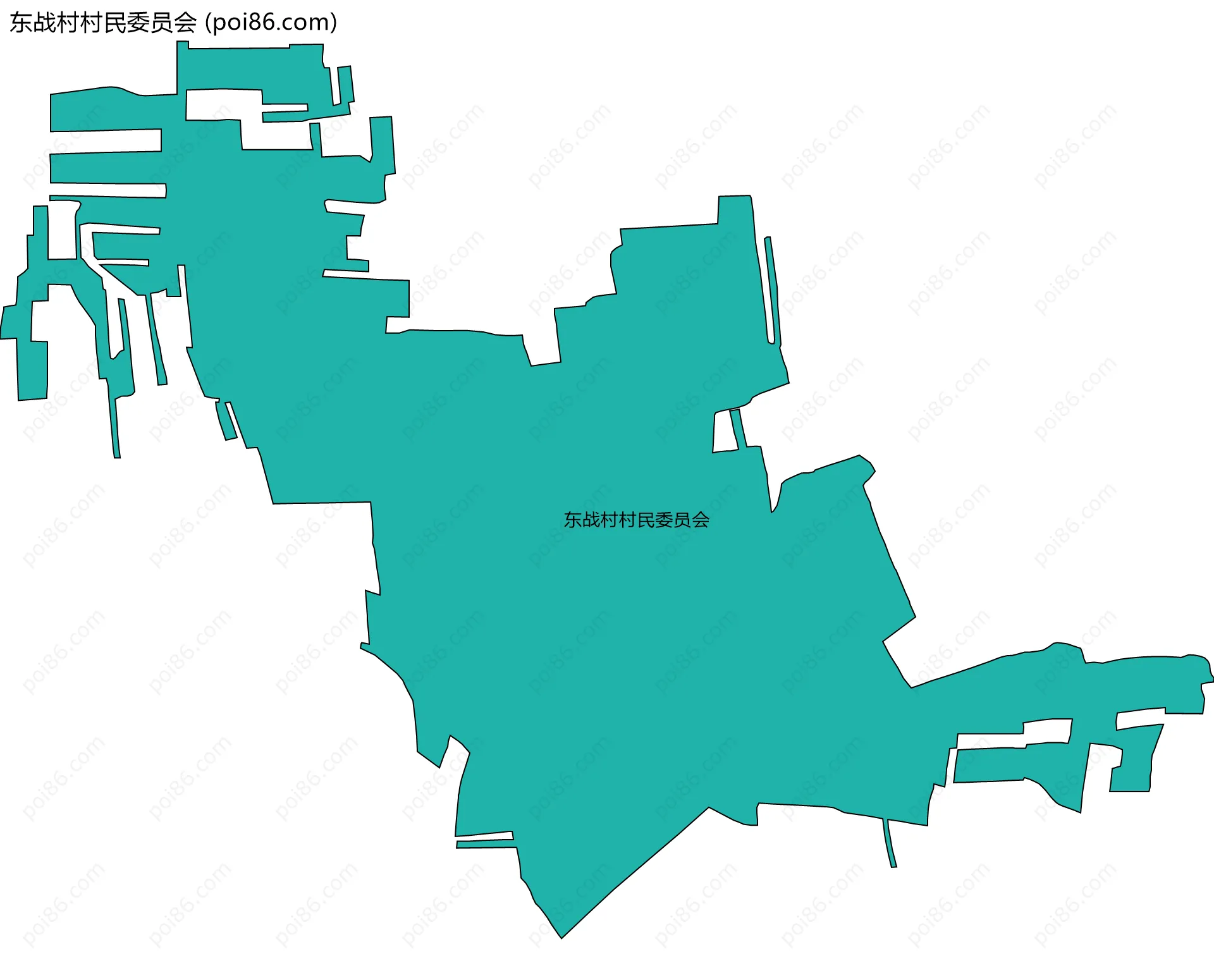 东战村村民委员会边界地图