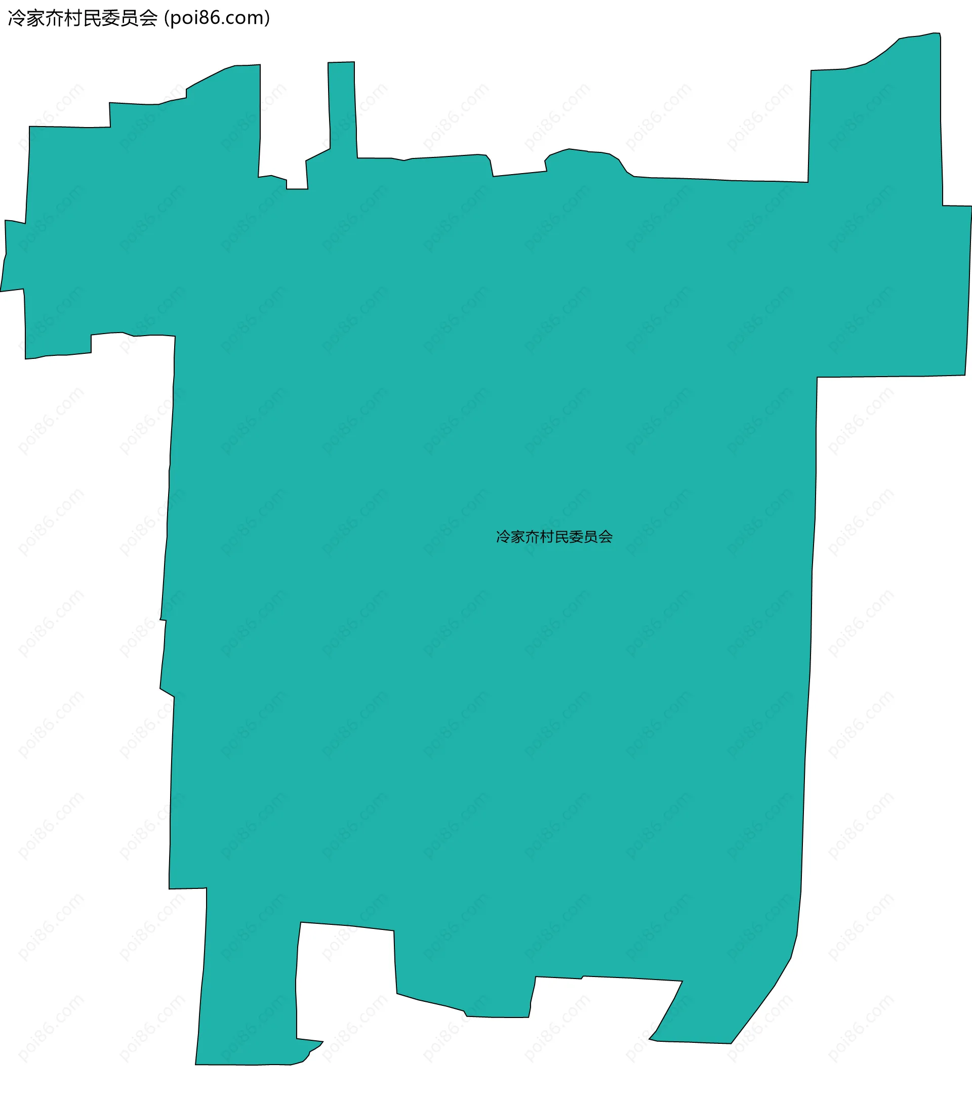 冷家夼村民委员会边界地图