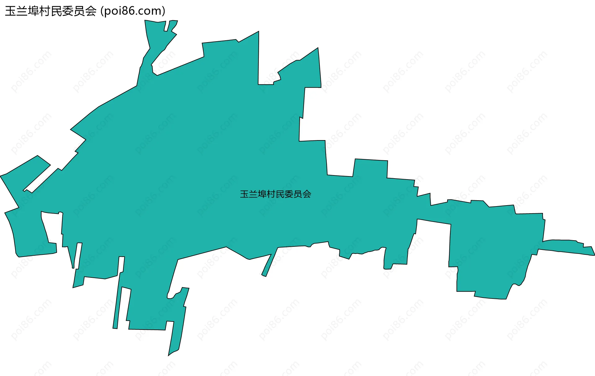 玉兰埠村民委员会边界地图