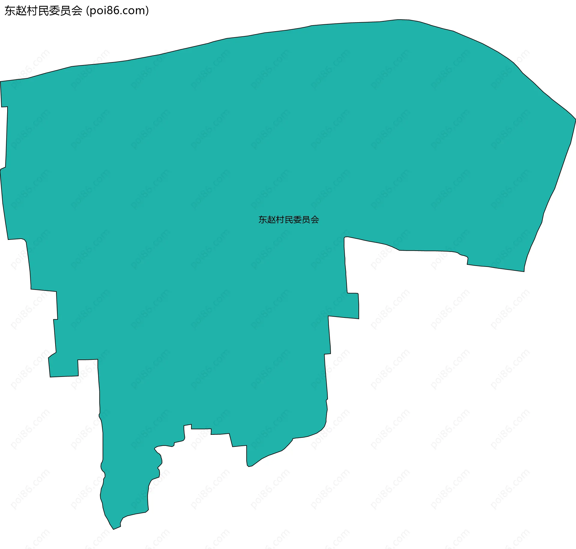 东赵村民委员会边界地图