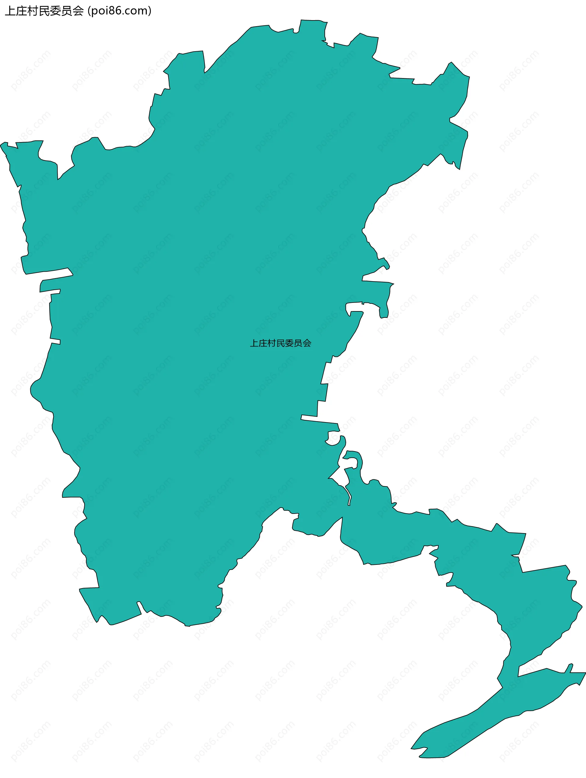 上庄村民委员会边界地图