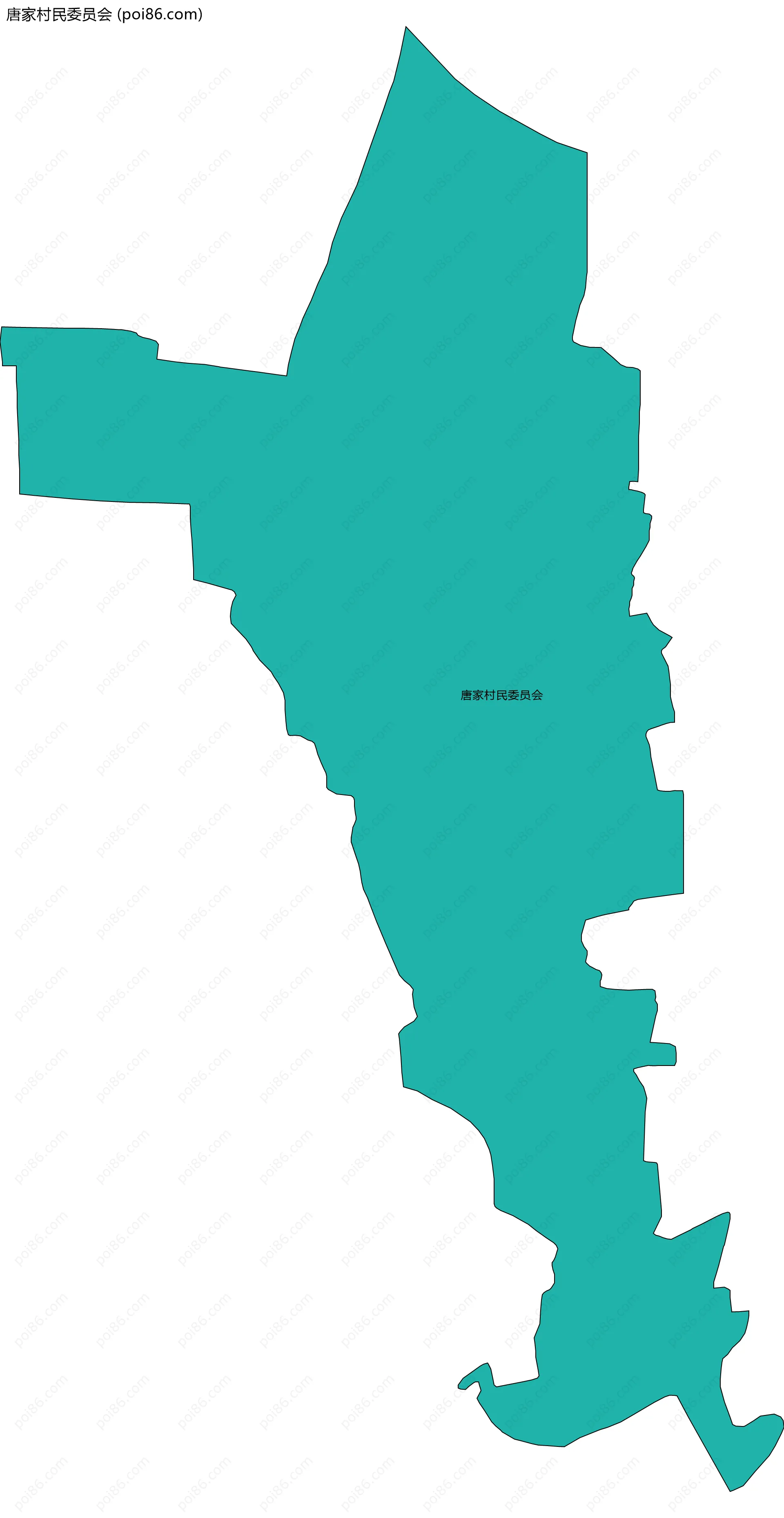 唐家村民委员会边界地图