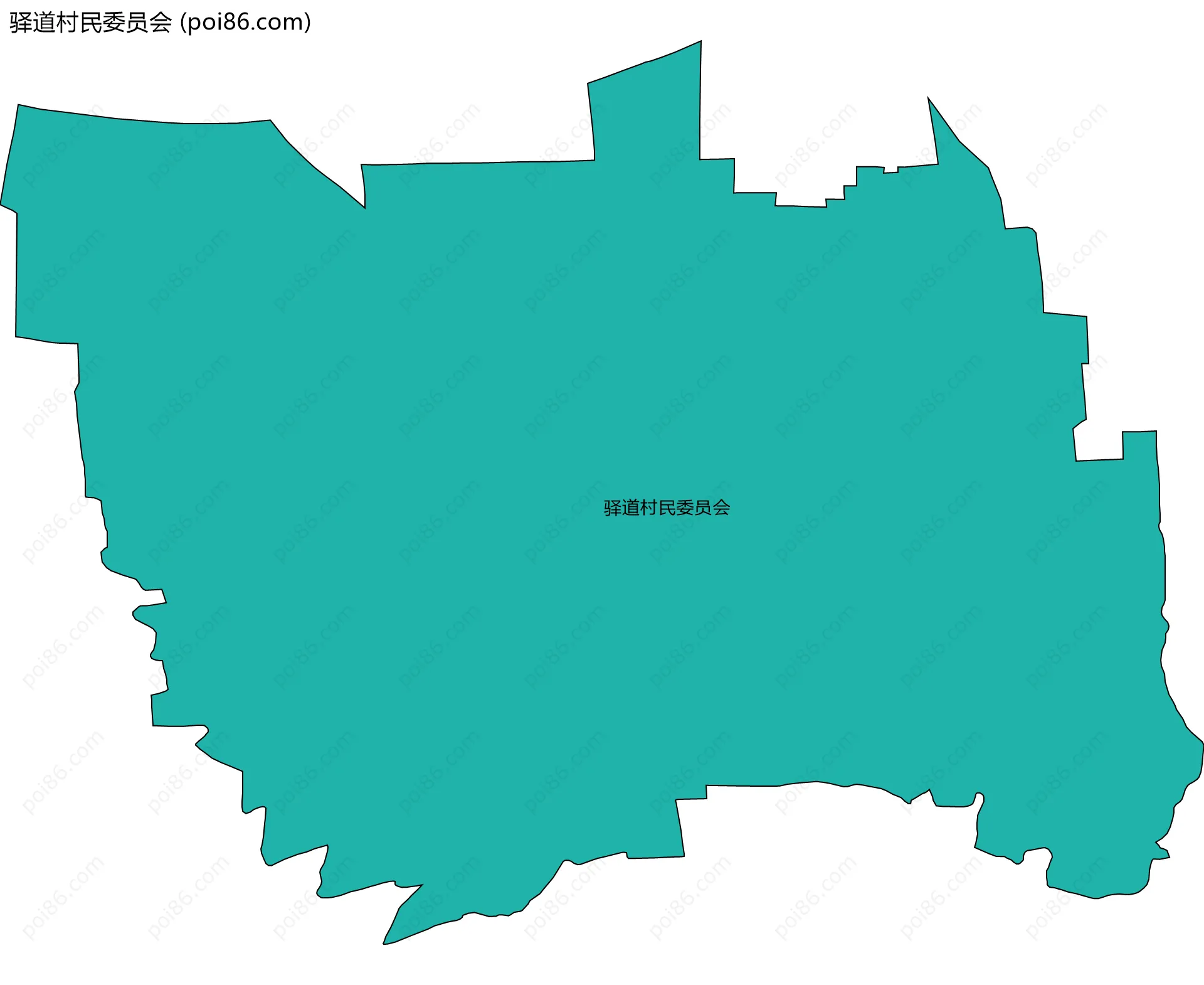 驿道村民委员会边界地图