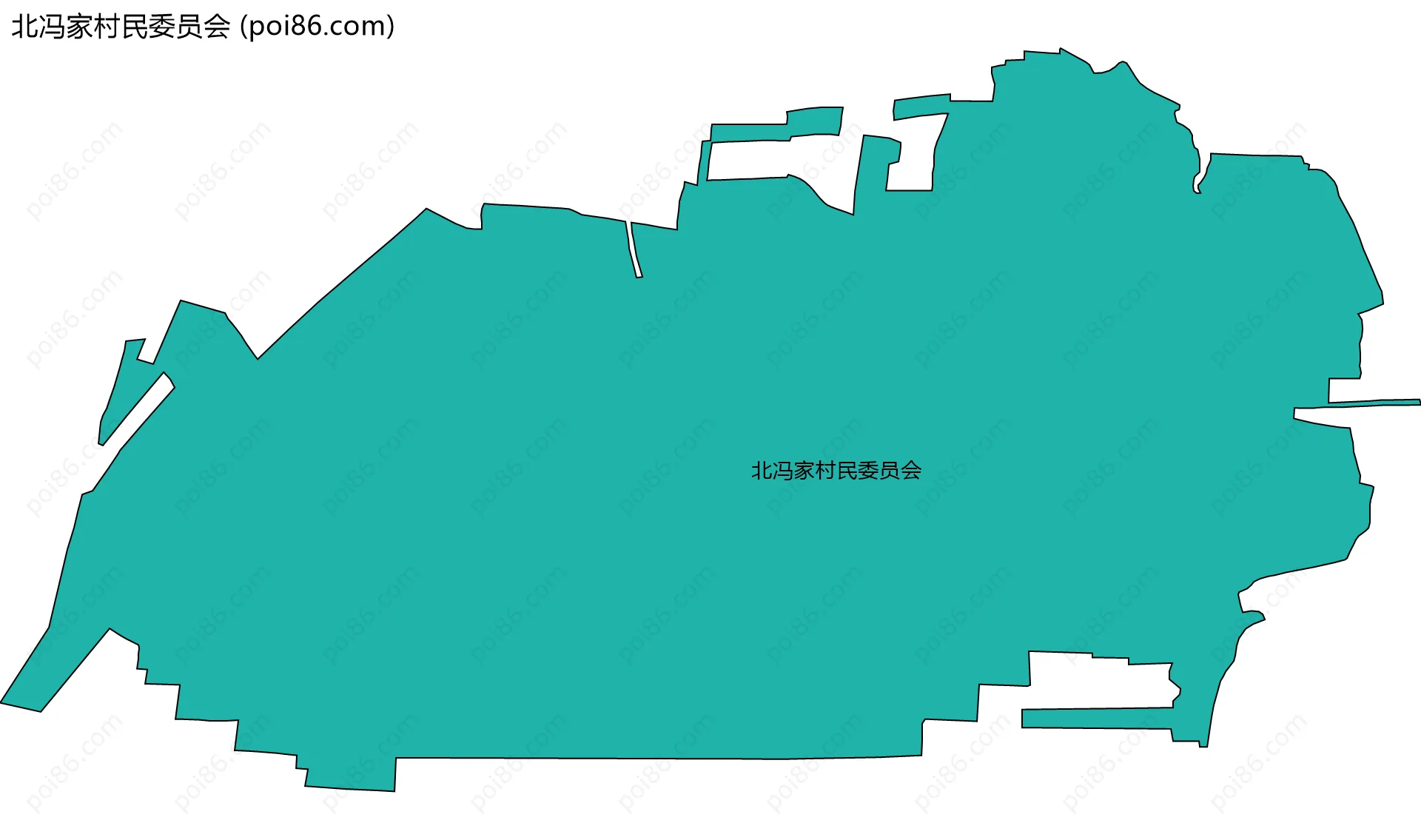 北冯家村民委员会边界地图