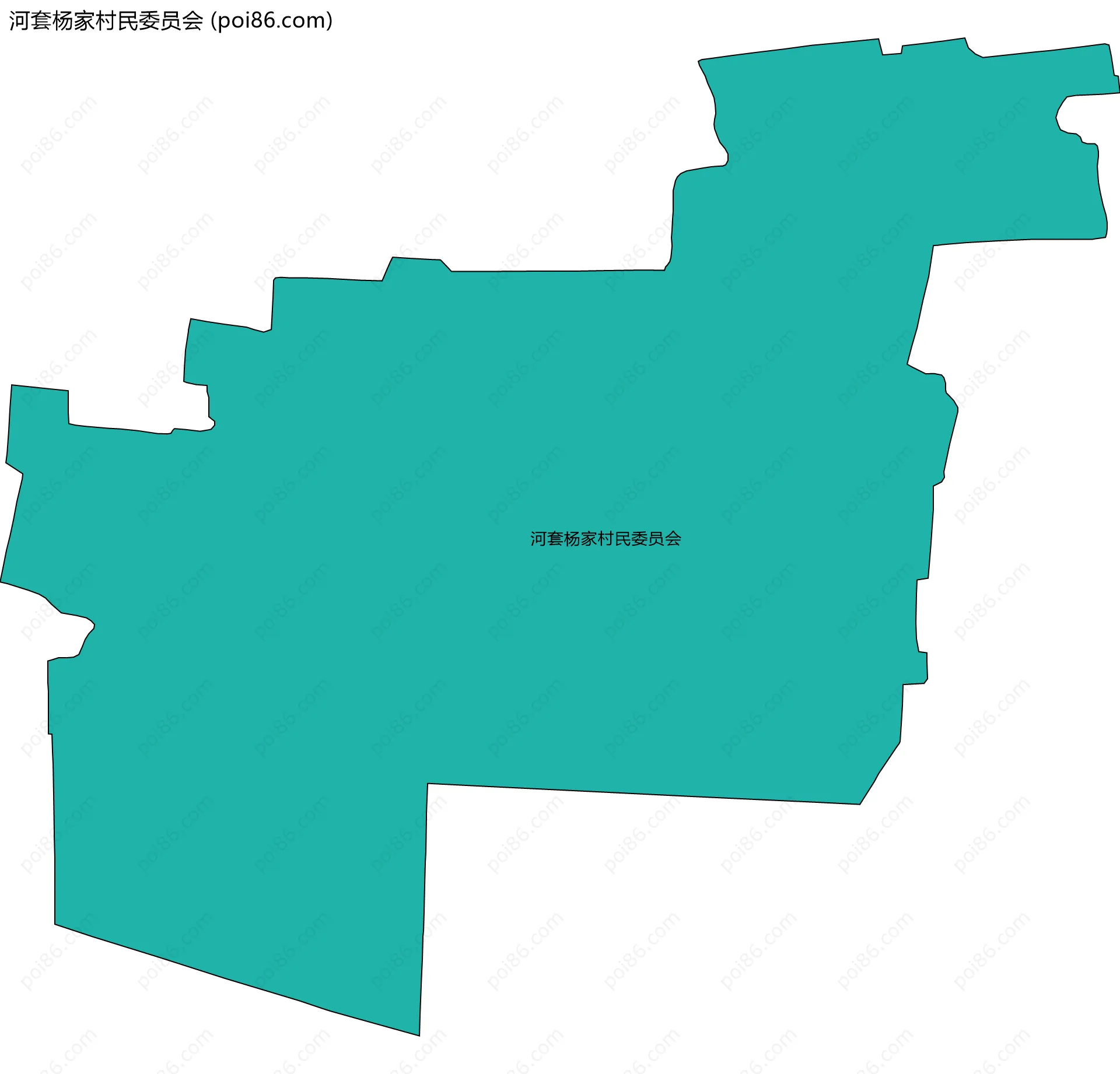 河套杨家村民委员会边界地图
