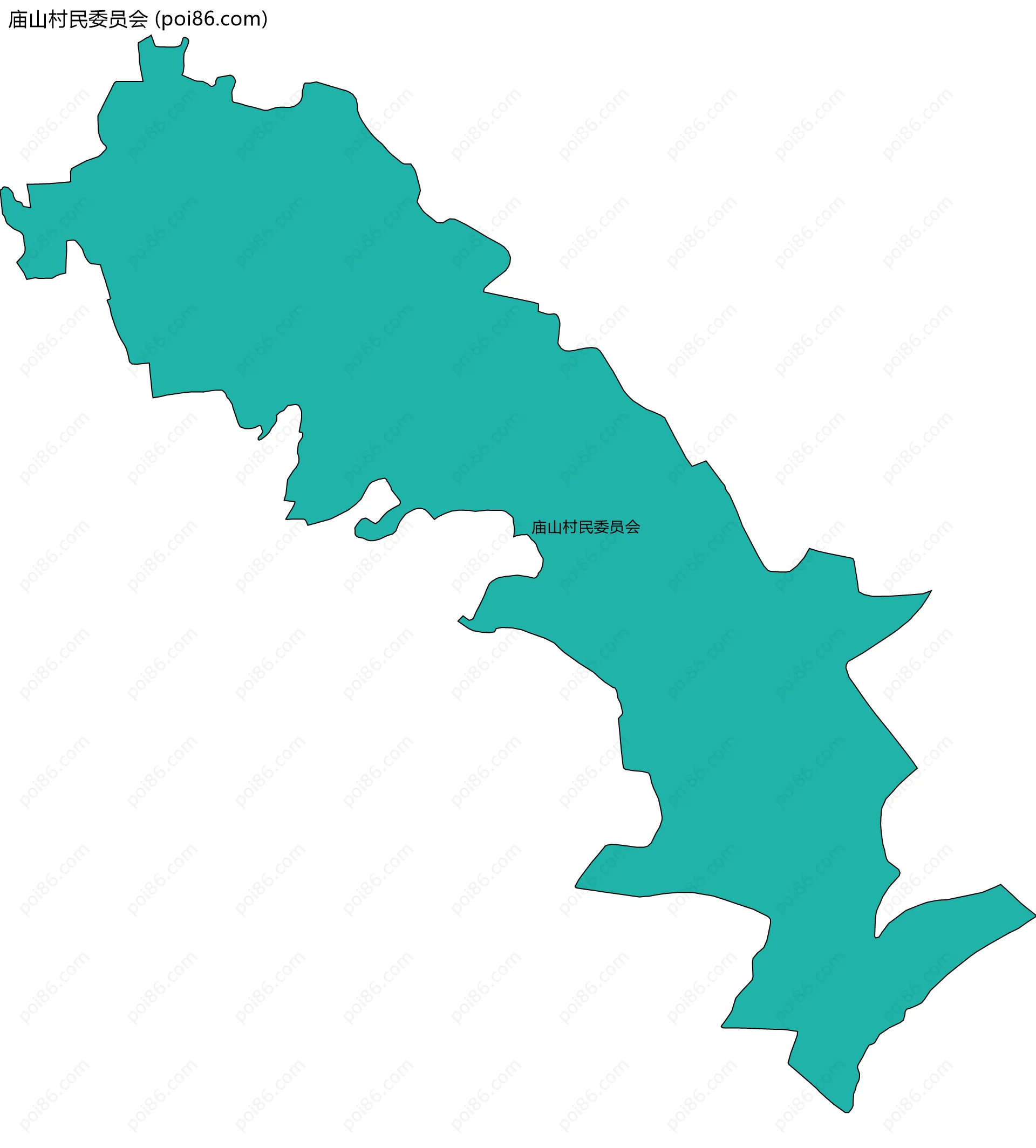 庙山村民委员会边界地图