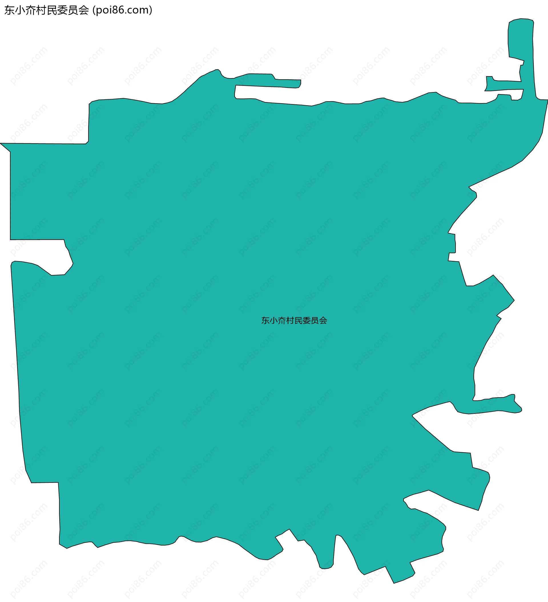 东小夼村民委员会边界地图