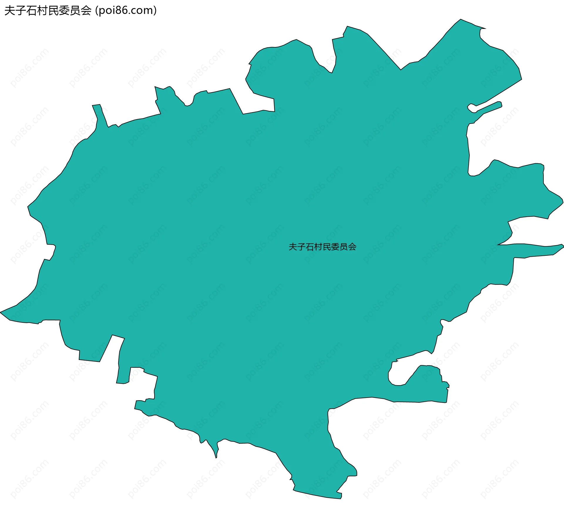 夫子石村民委员会边界地图