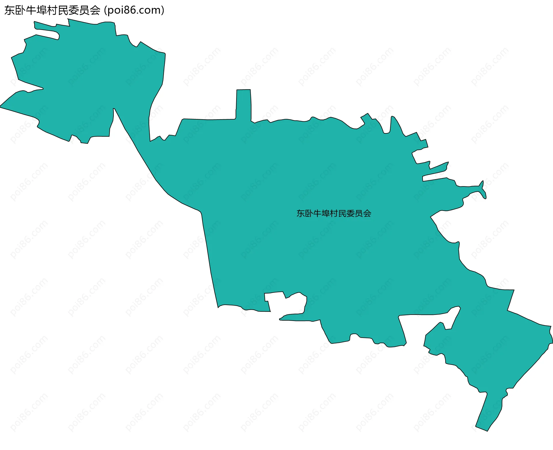 东卧牛埠村民委员会边界地图