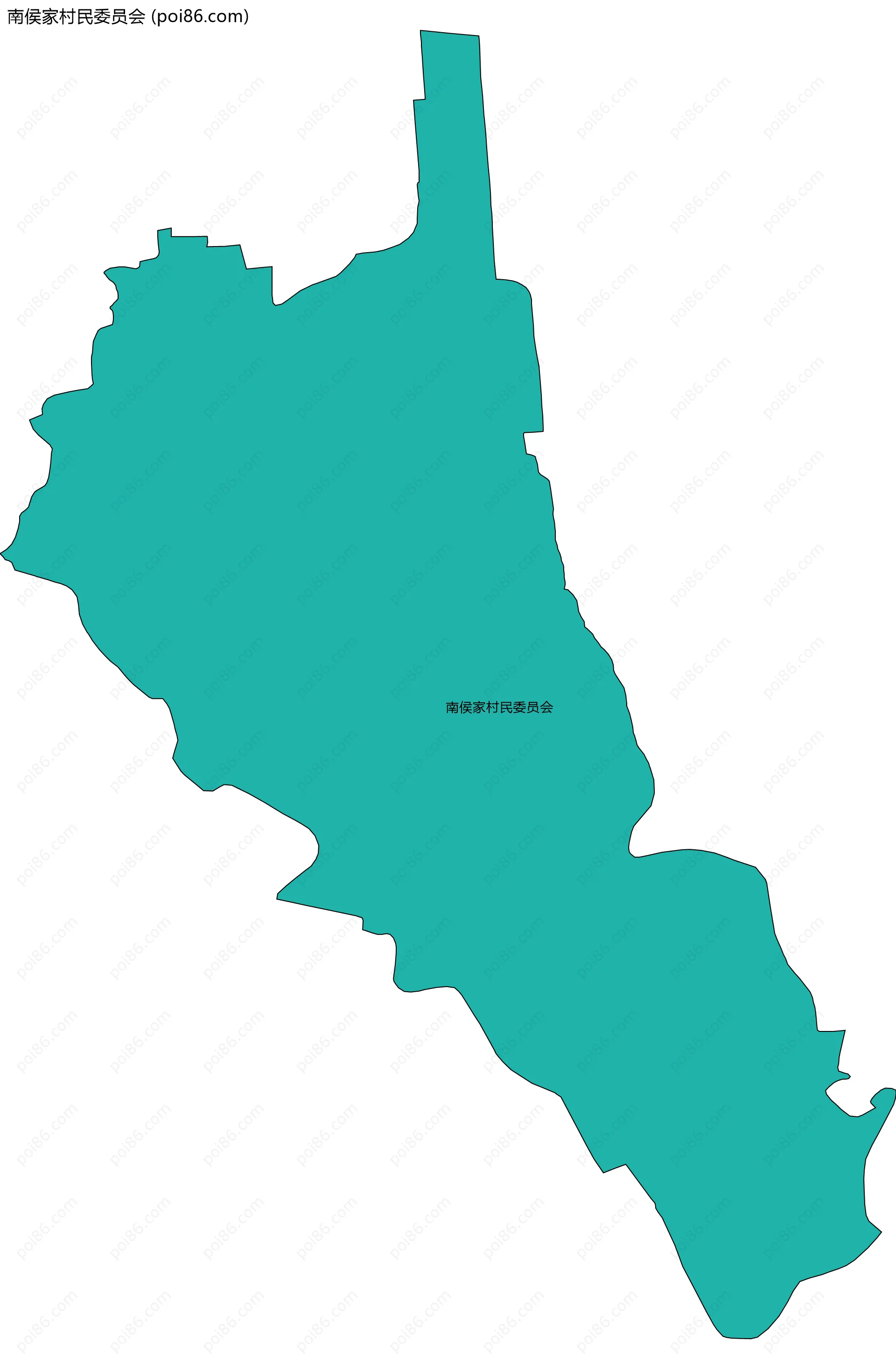 南侯家村民委员会边界地图