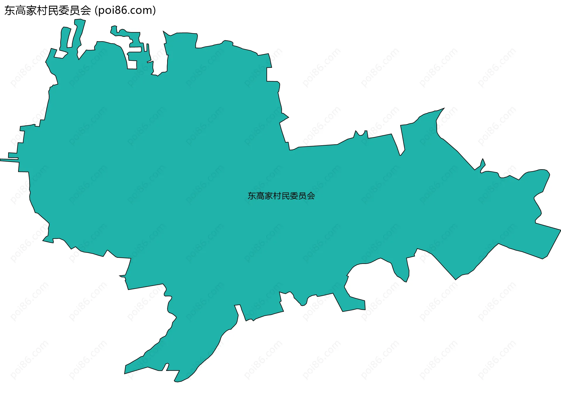 东高家村民委员会边界地图