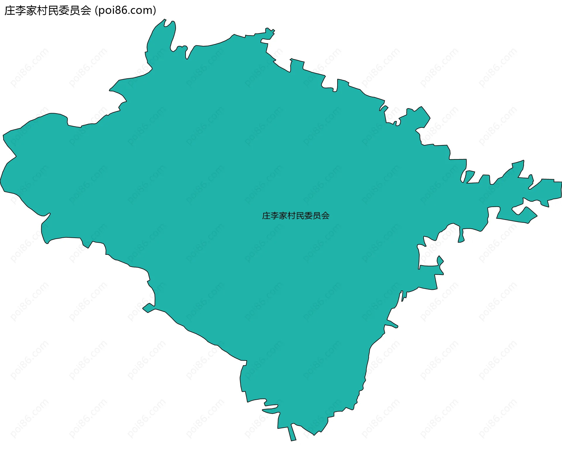 庄李家村民委员会边界地图