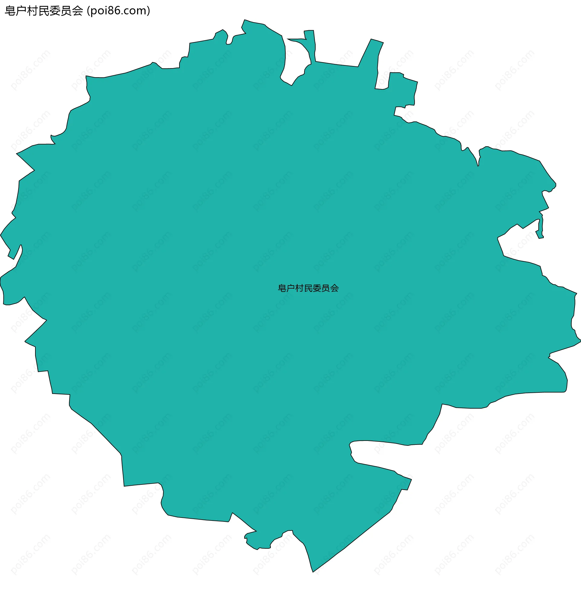 皂户村民委员会边界地图