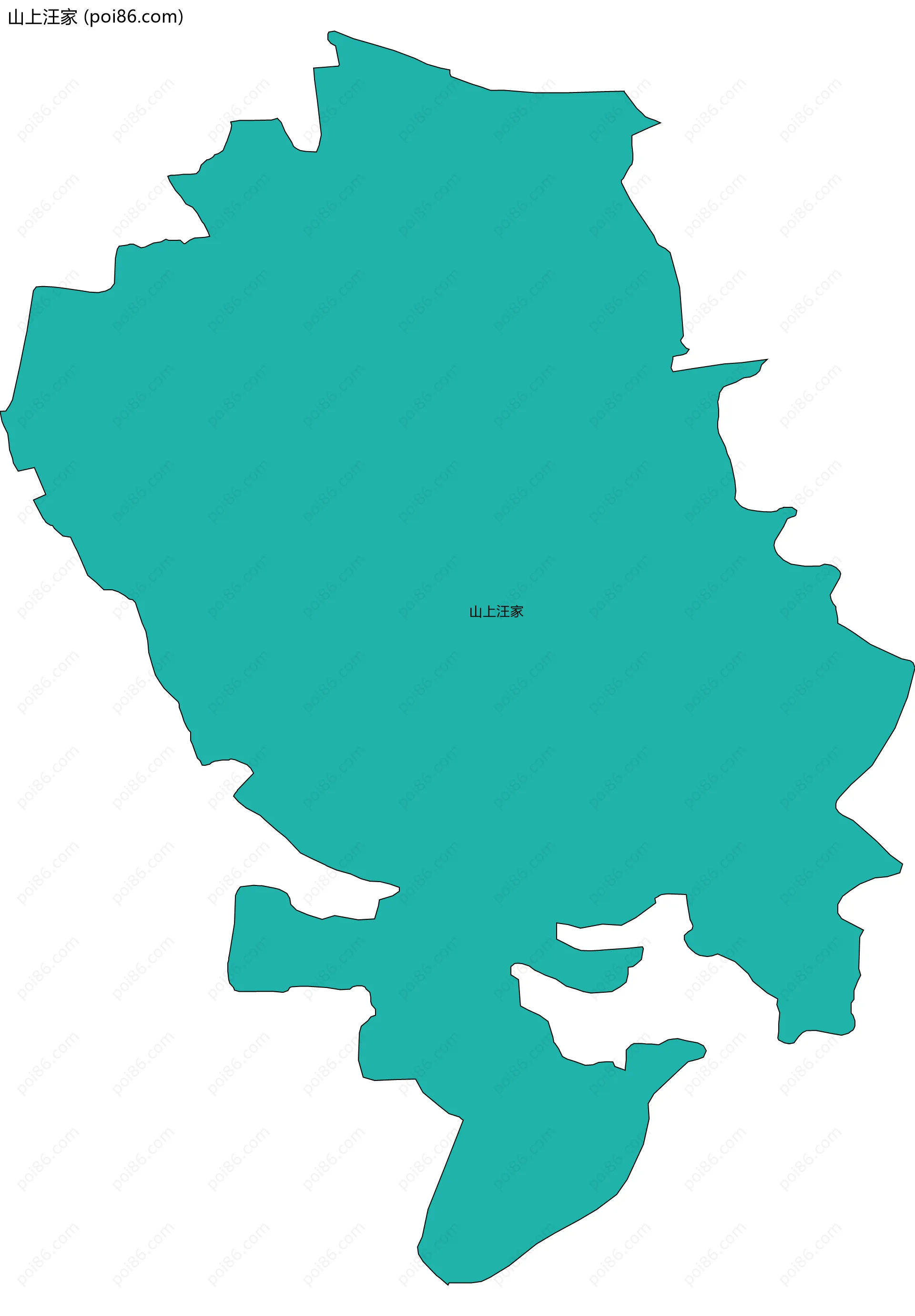 山上汪家边界地图