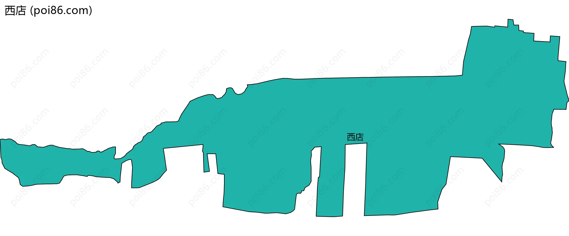 西店边界地图
