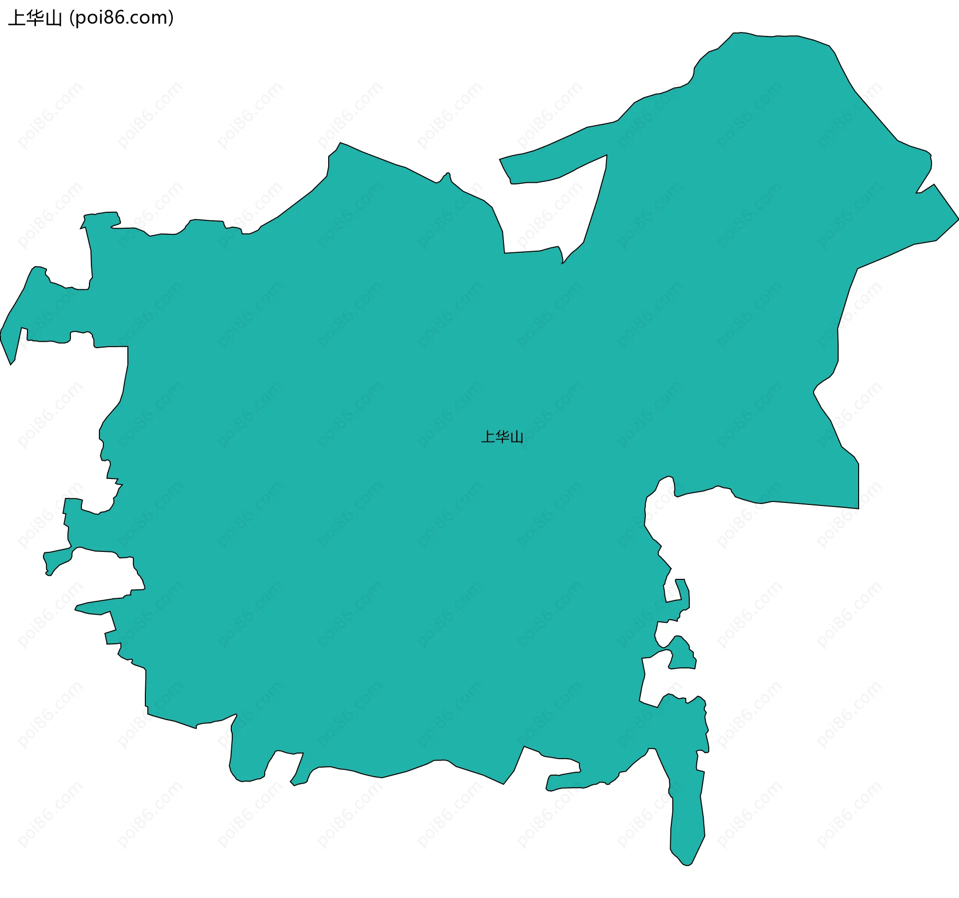 上华山边界地图