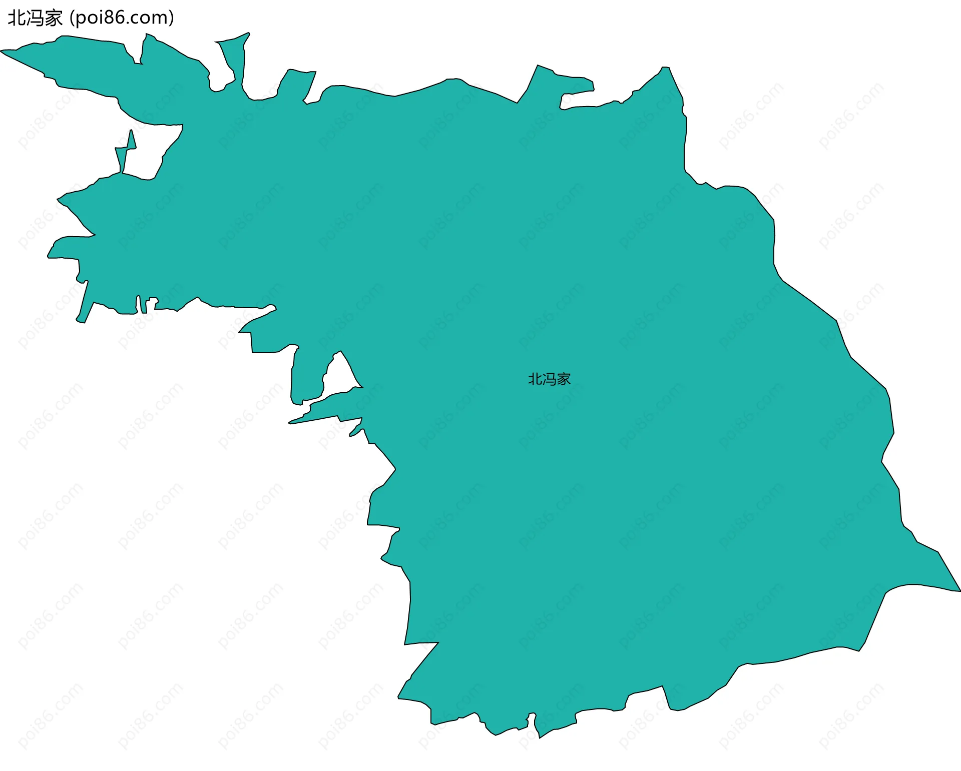 北冯家边界地图