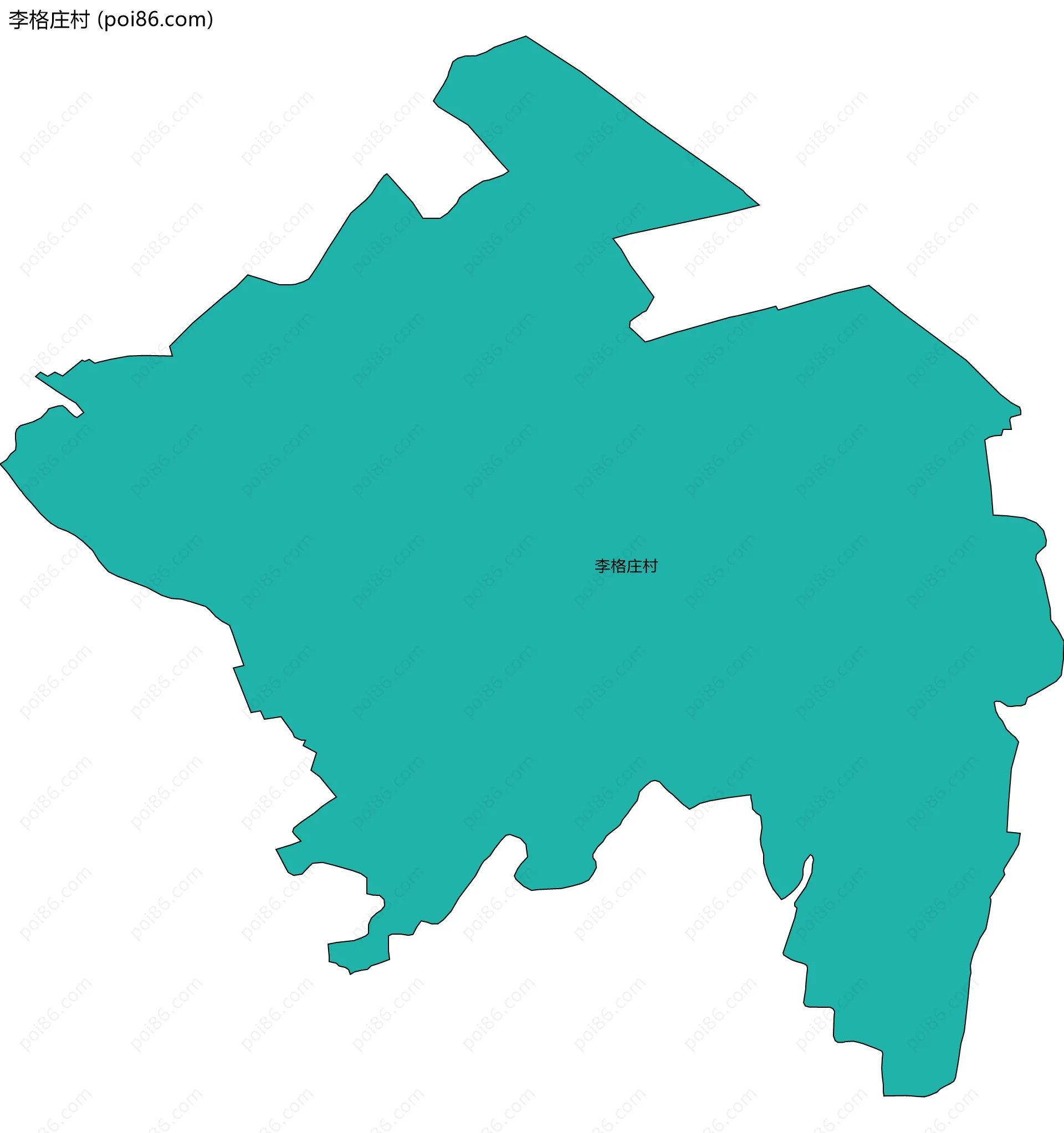李格庄村边界地图