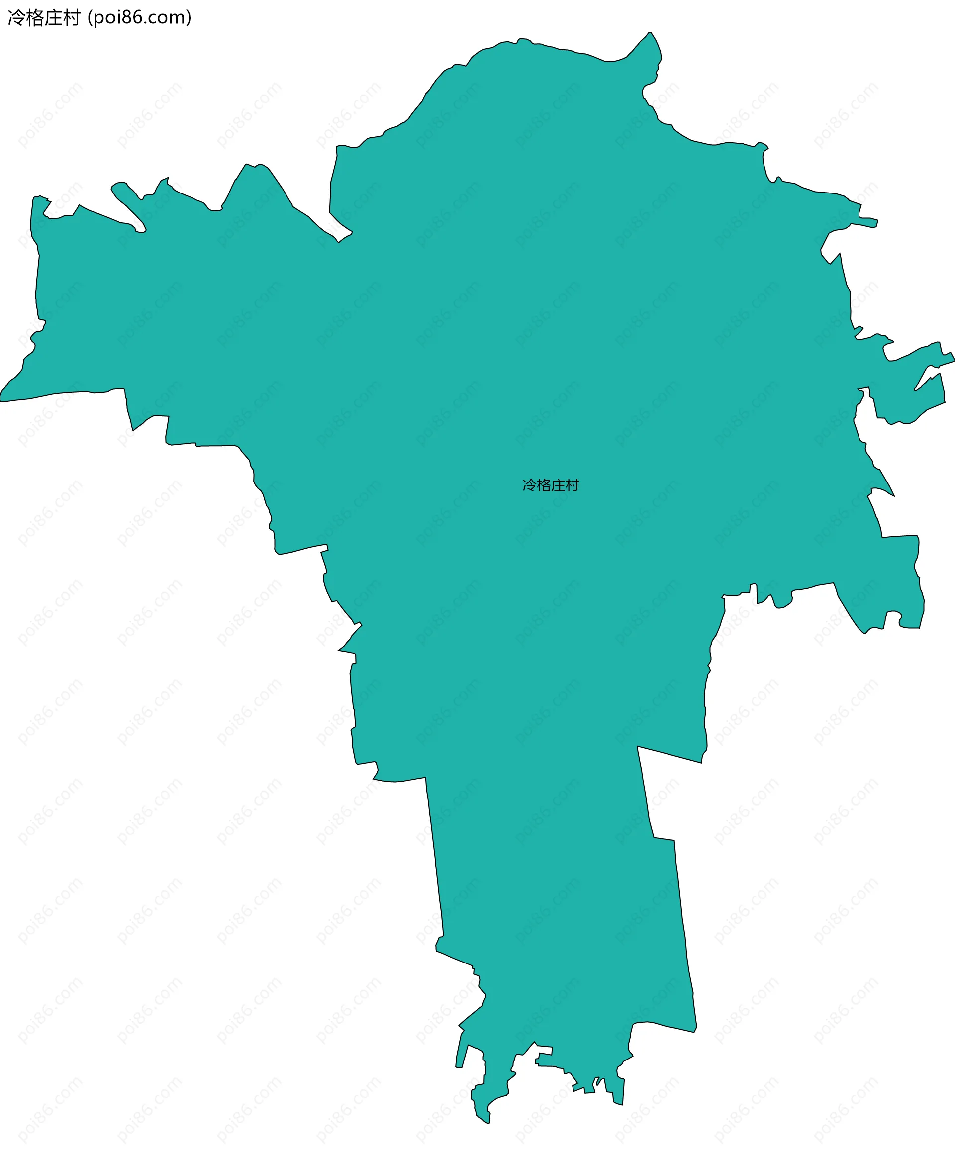 冷格庄村边界地图