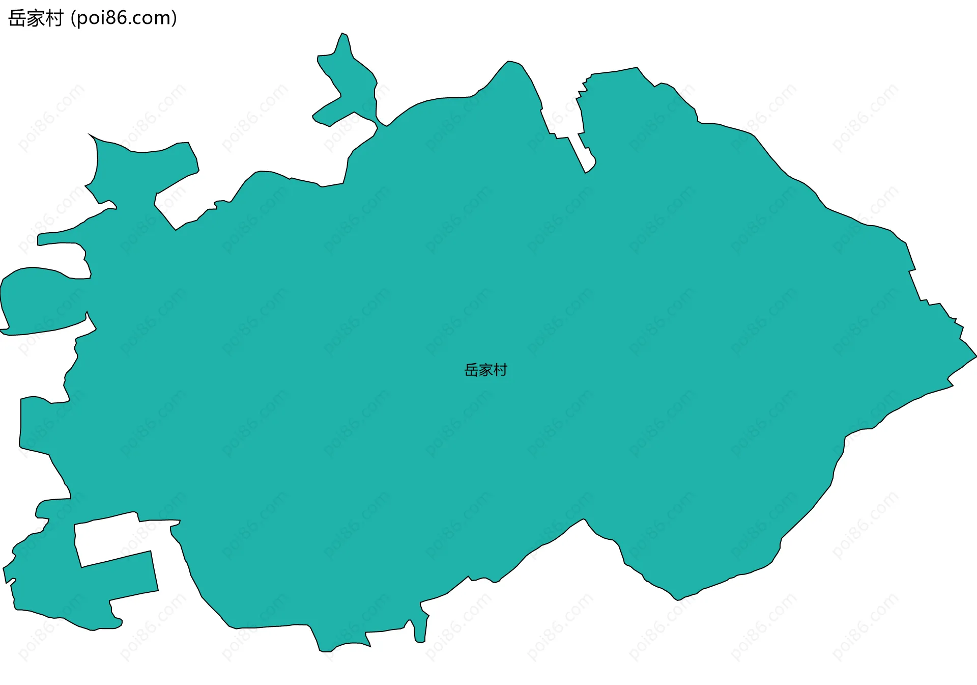 岳家村边界地图