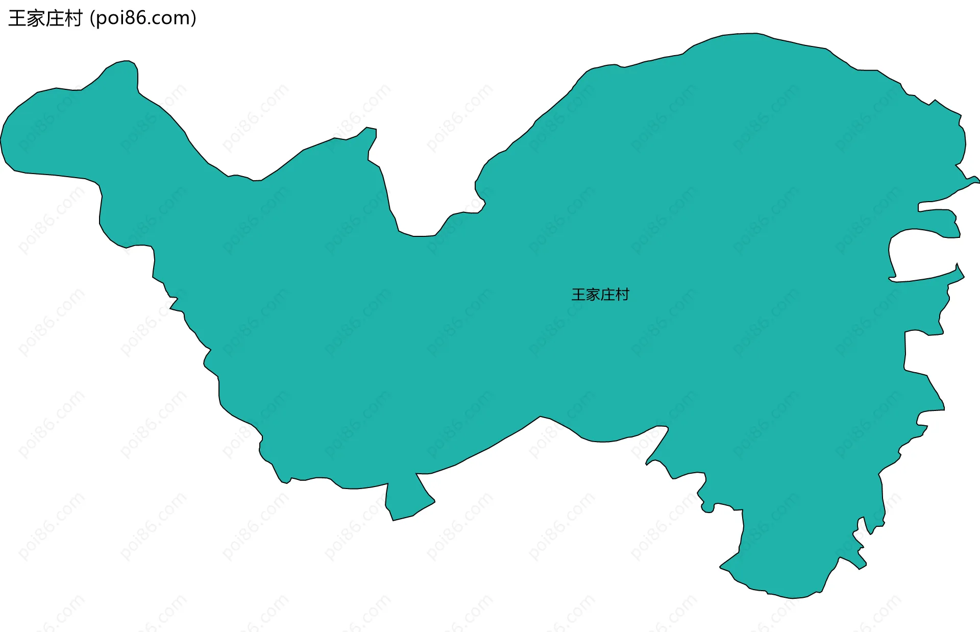 王家庄村边界地图