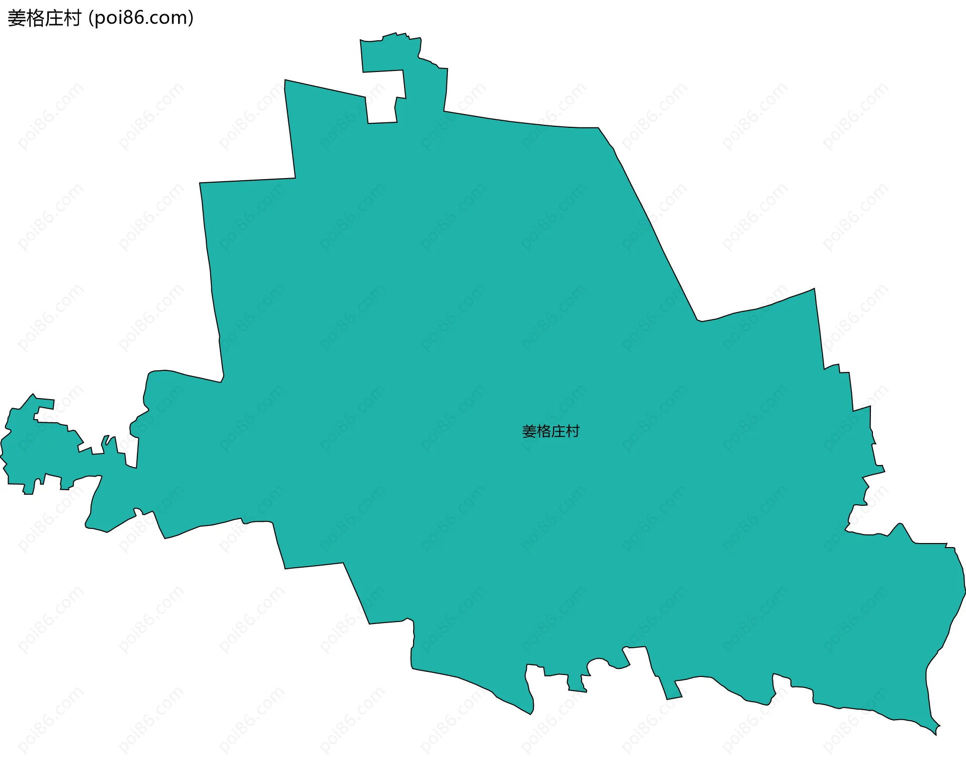 姜格庄村边界地图