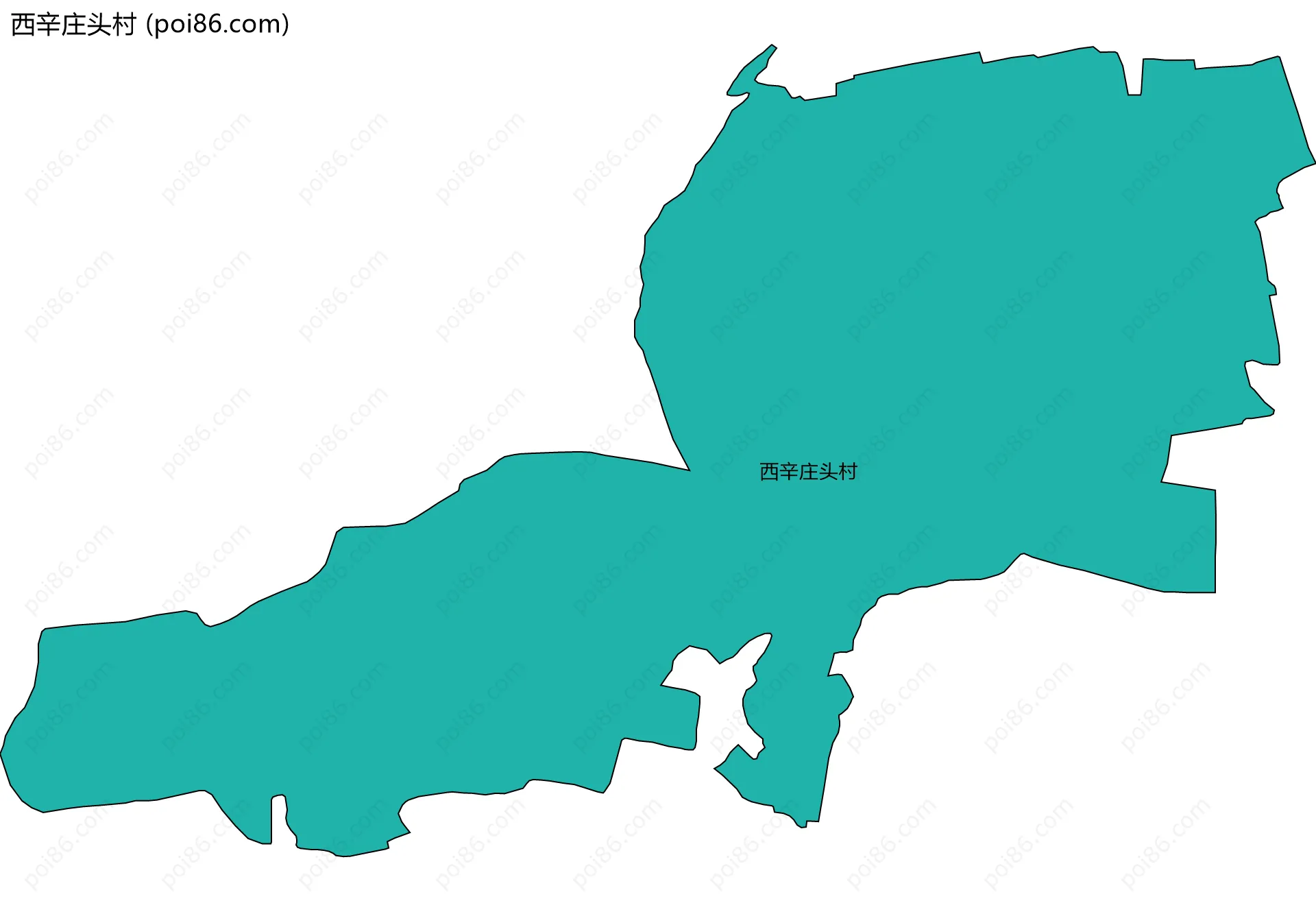 西辛庄头村边界地图