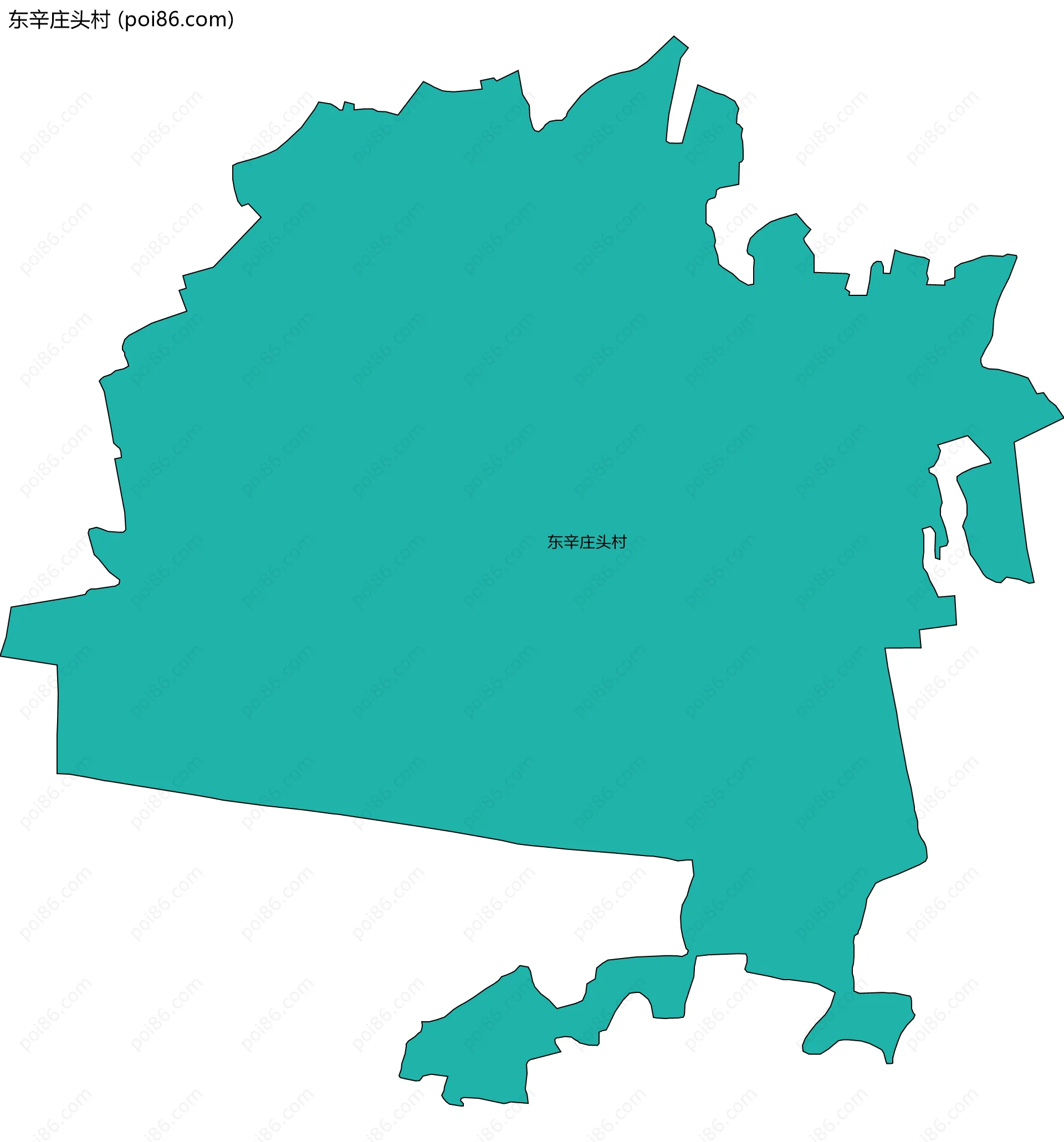 东辛庄头村边界地图
