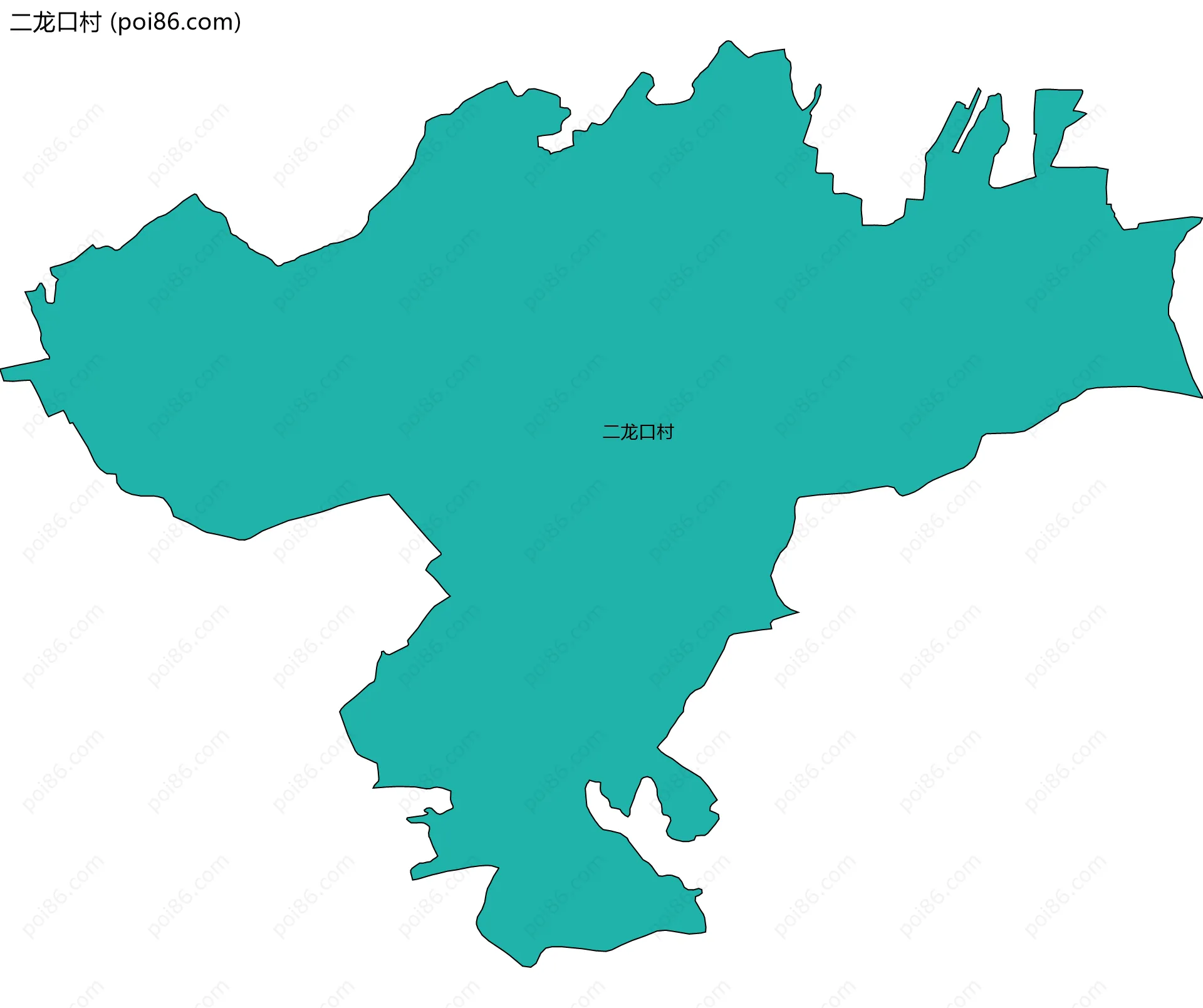 二龙口村边界地图