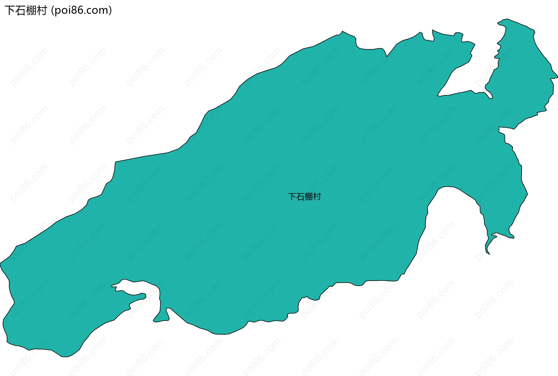 下石棚村边界地图