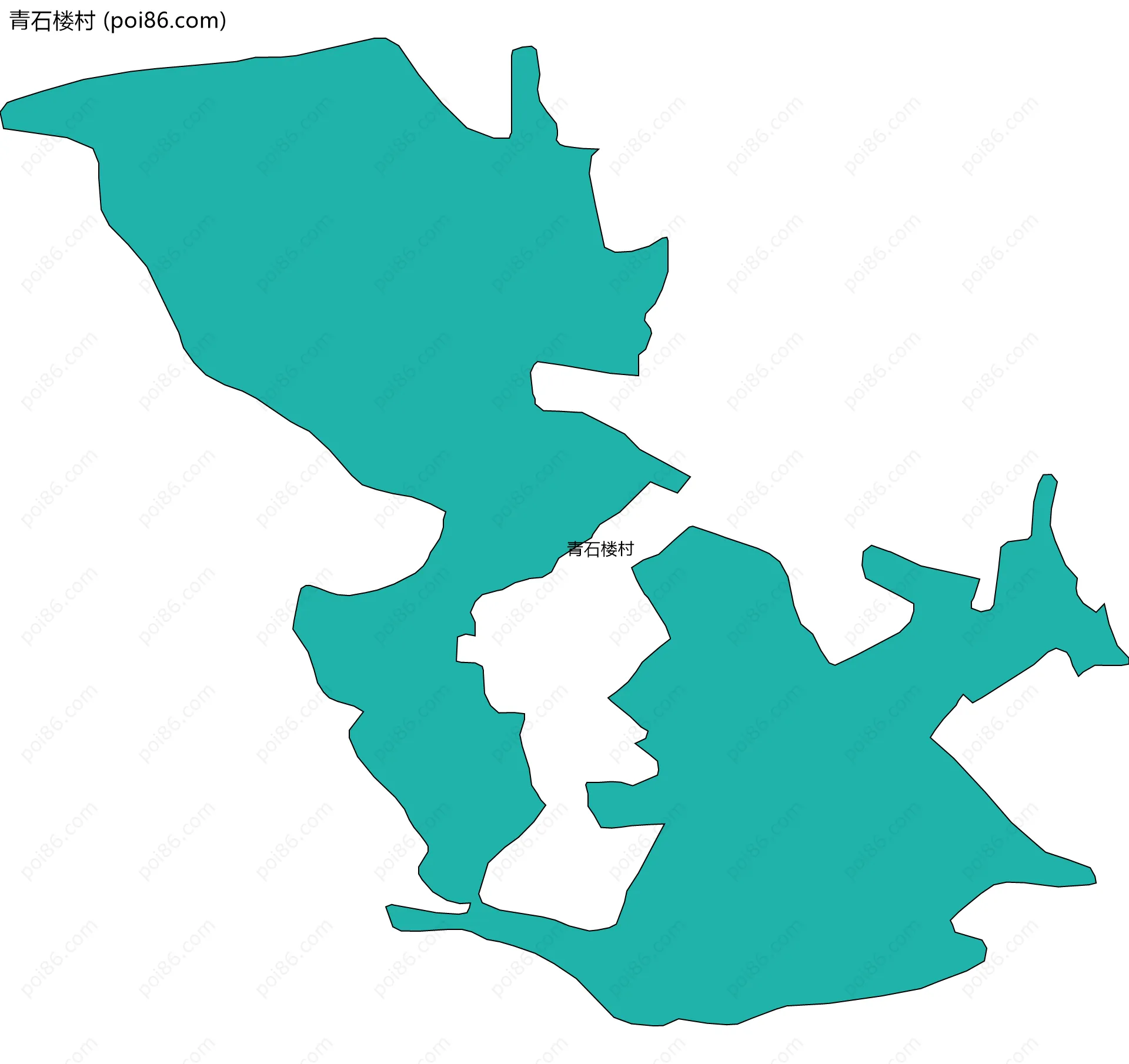 青石楼村边界地图