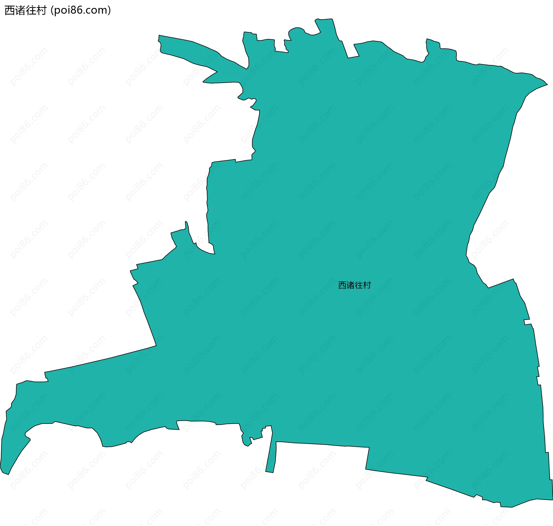 西诸往村边界地图