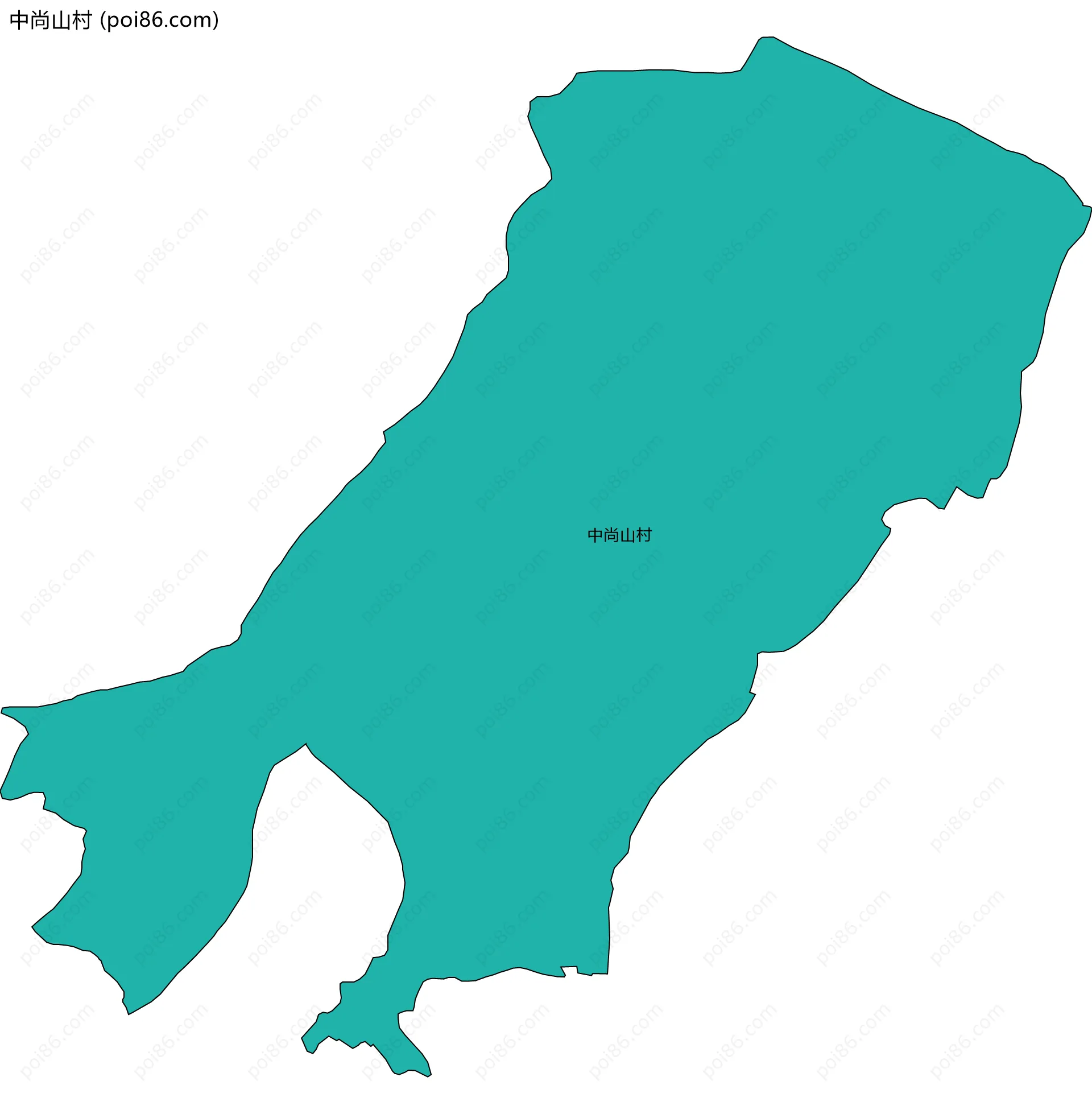 中尚山村边界地图