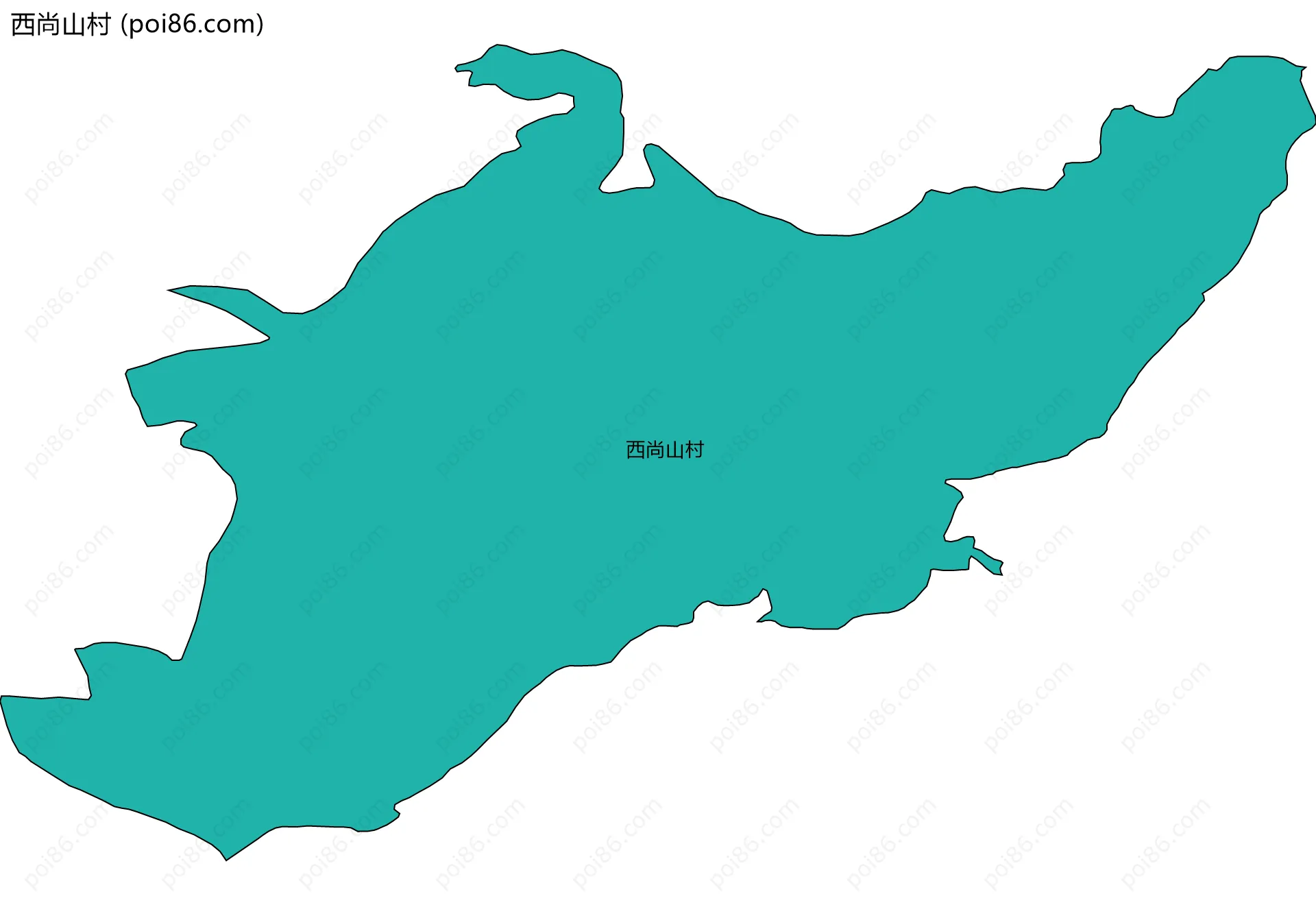 西尚山村边界地图