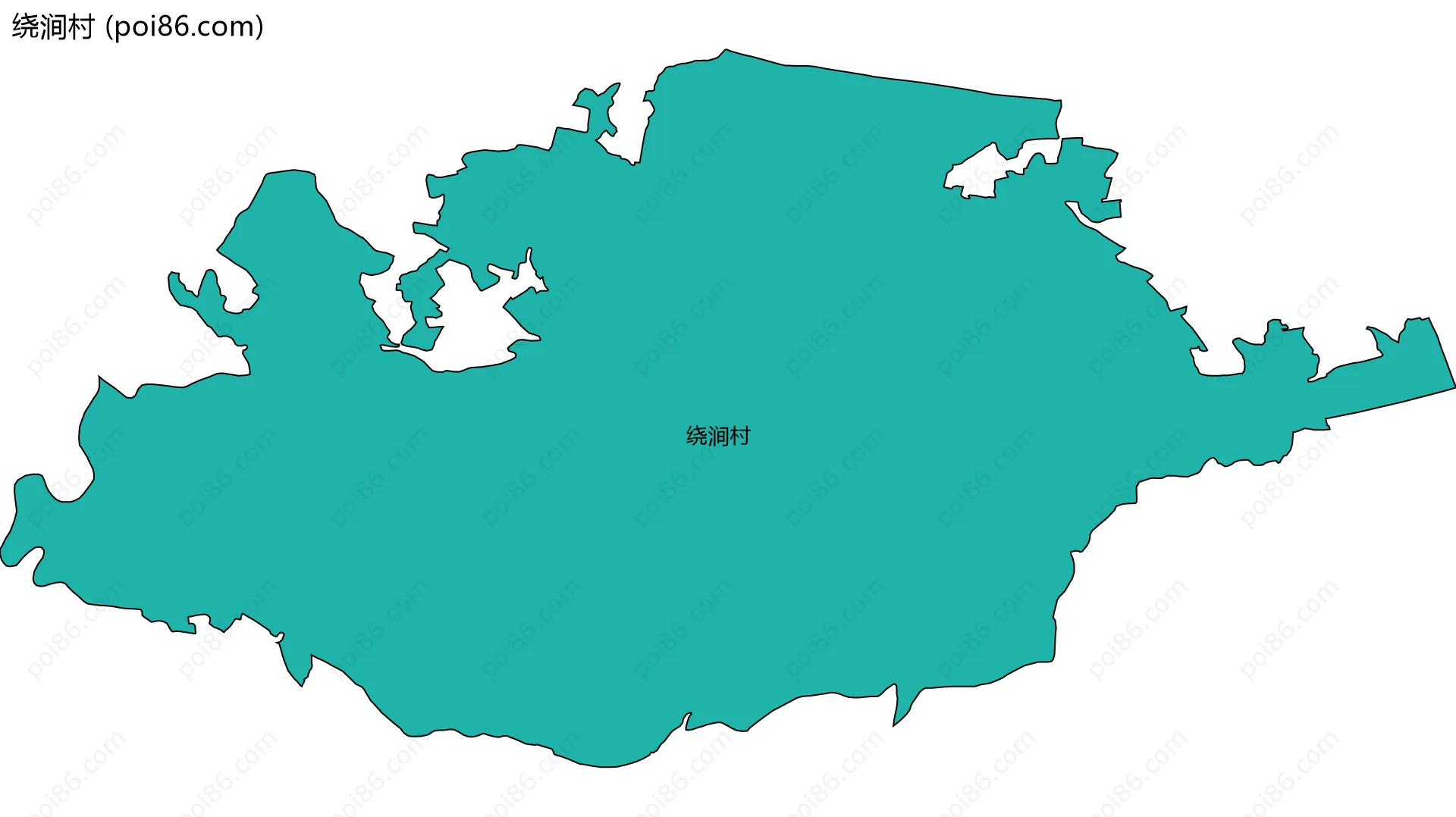 绕涧村边界地图