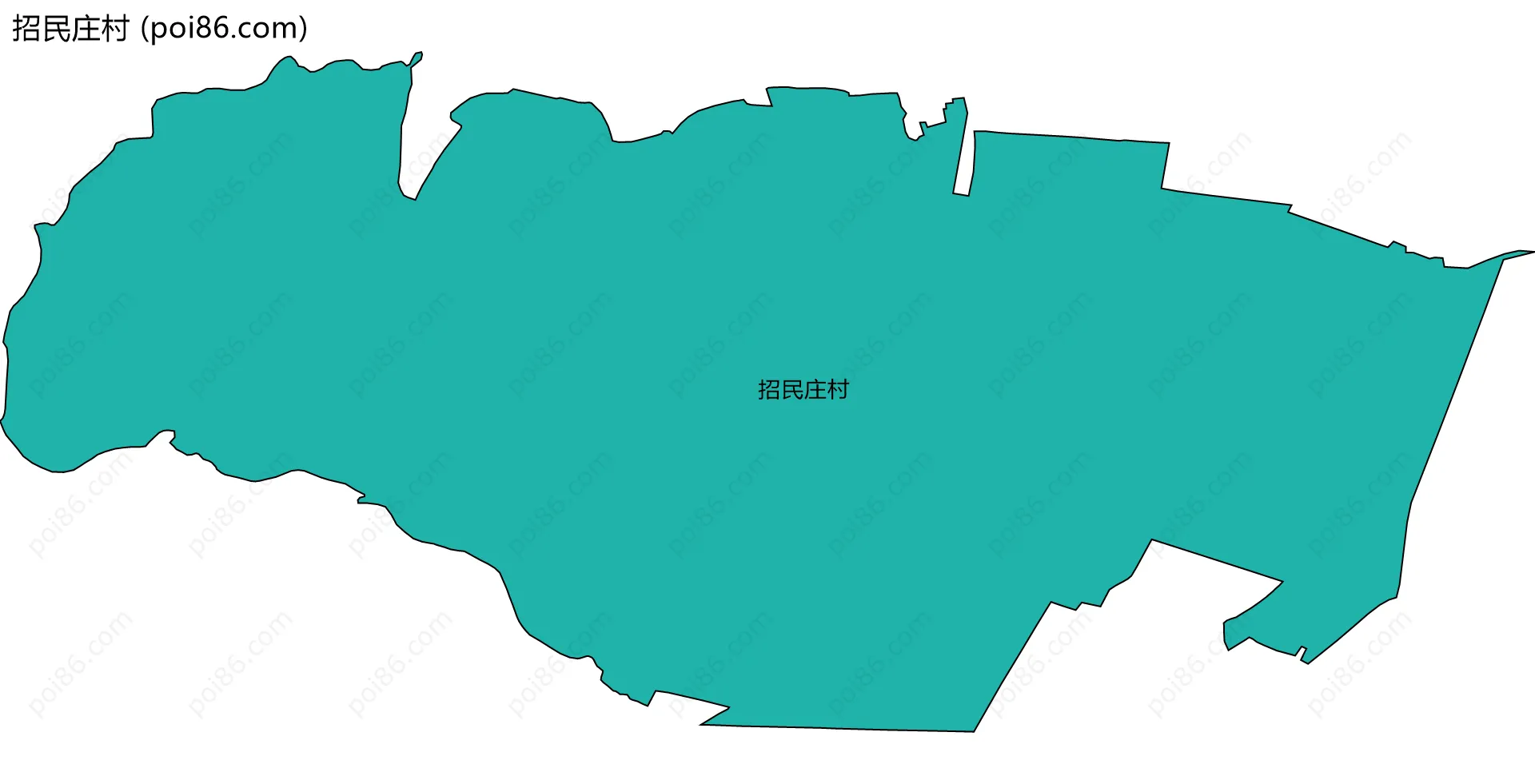 招民庄村边界地图