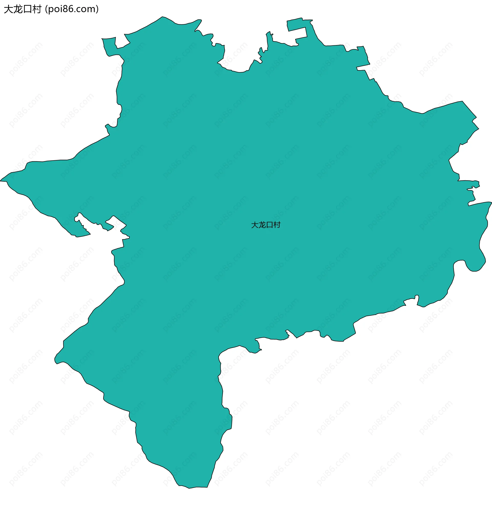 大龙口村边界地图