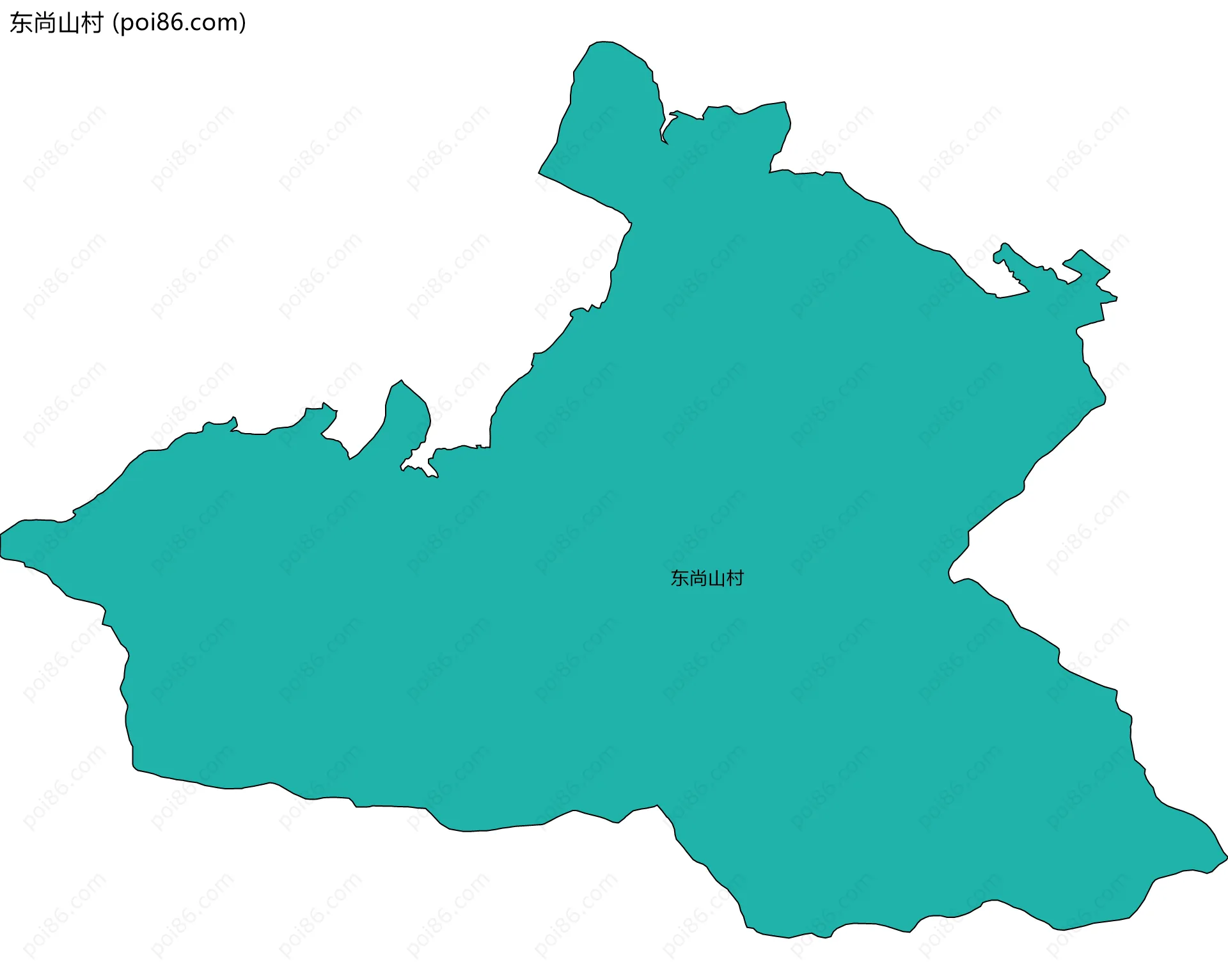 东尚山村边界地图