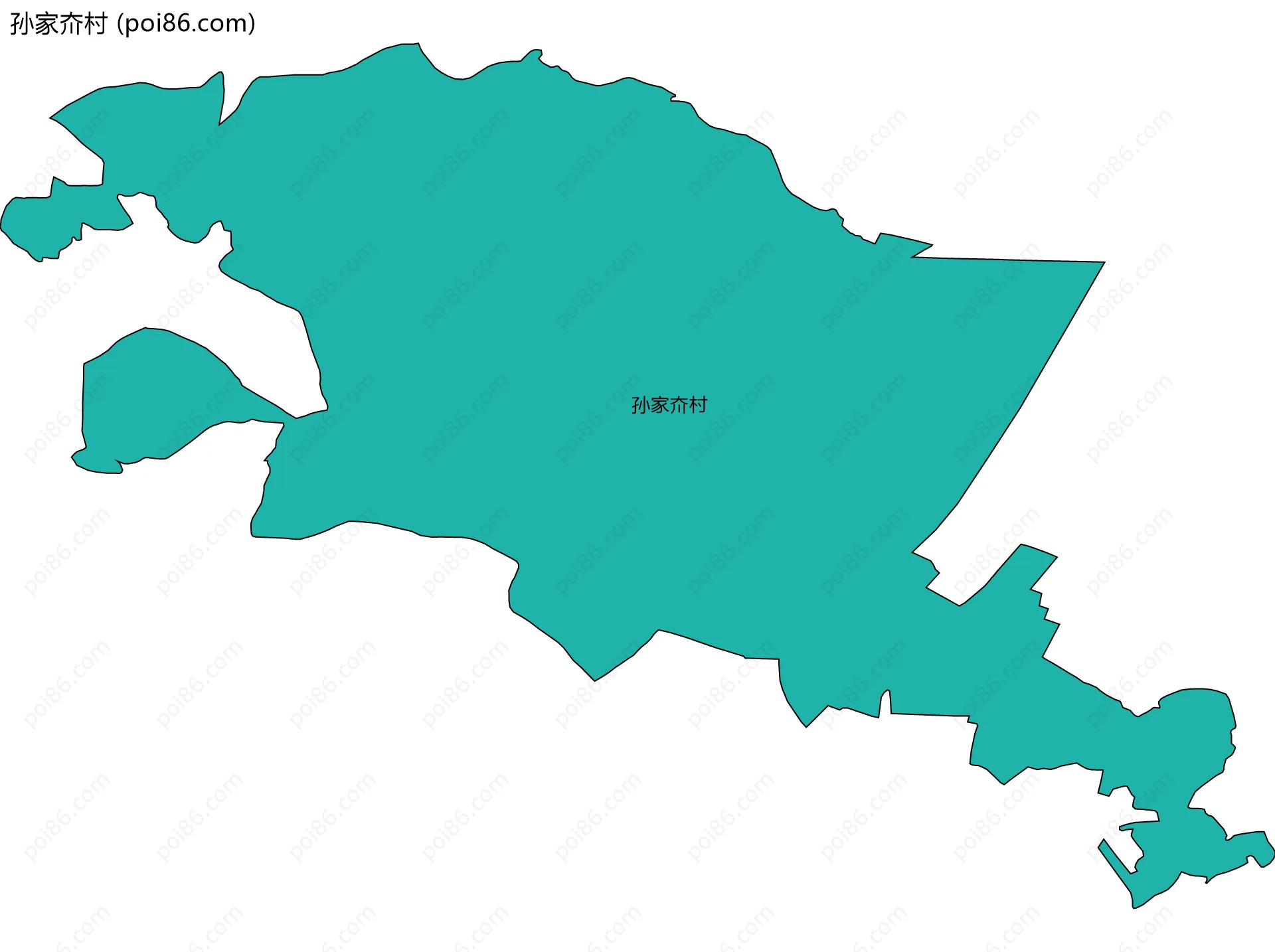 孙家夼村边界地图