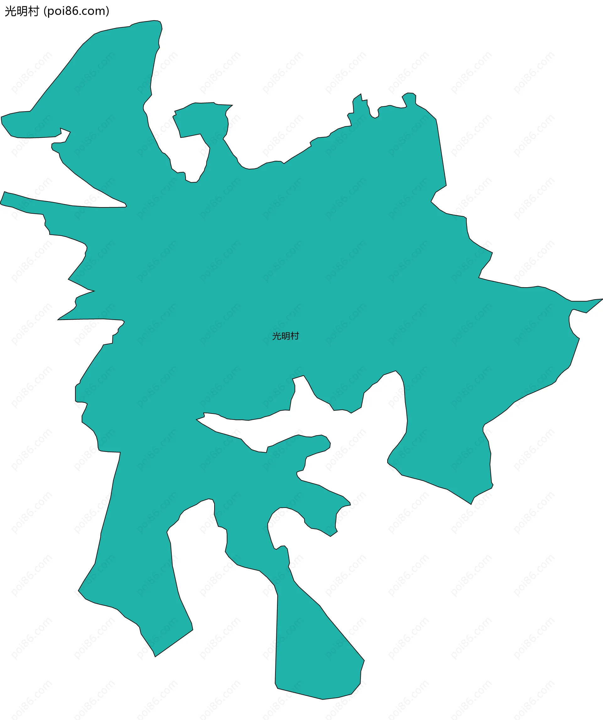 光明村边界地图