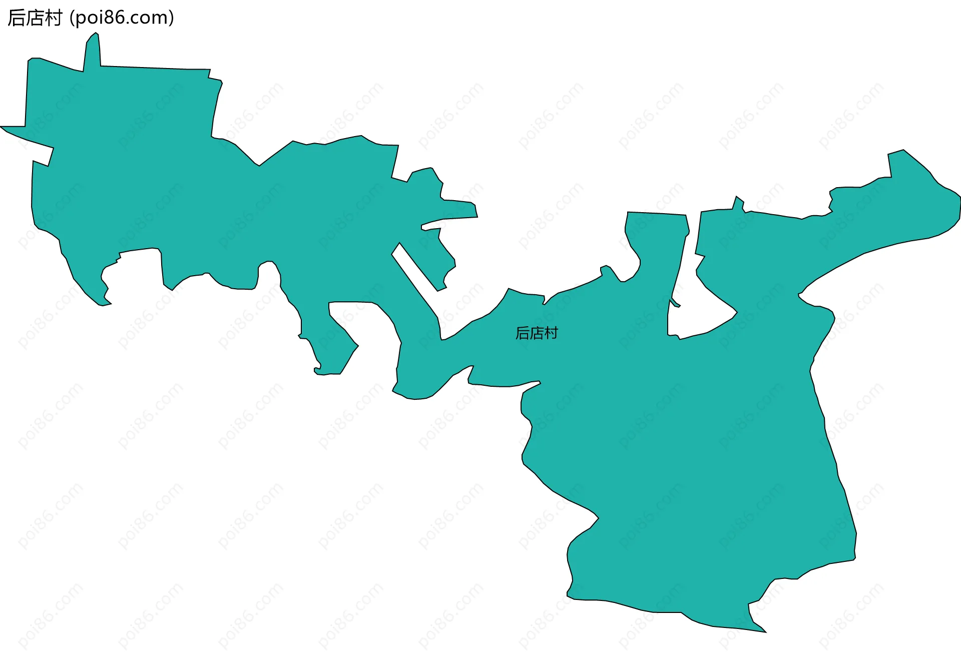后店村边界地图