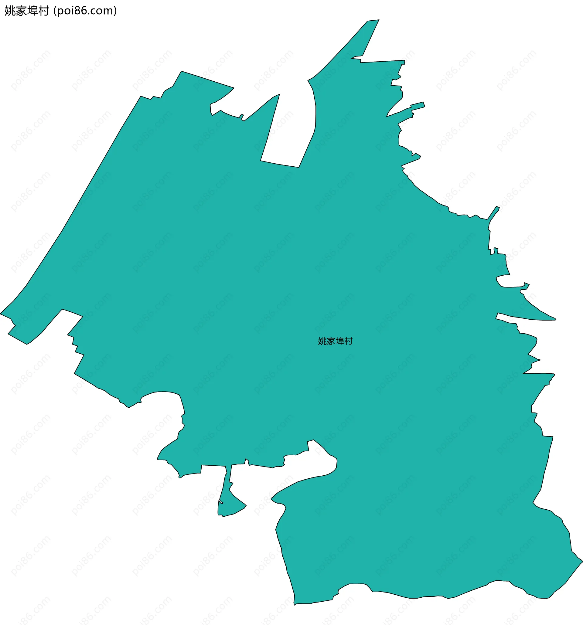 姚家埠村边界地图