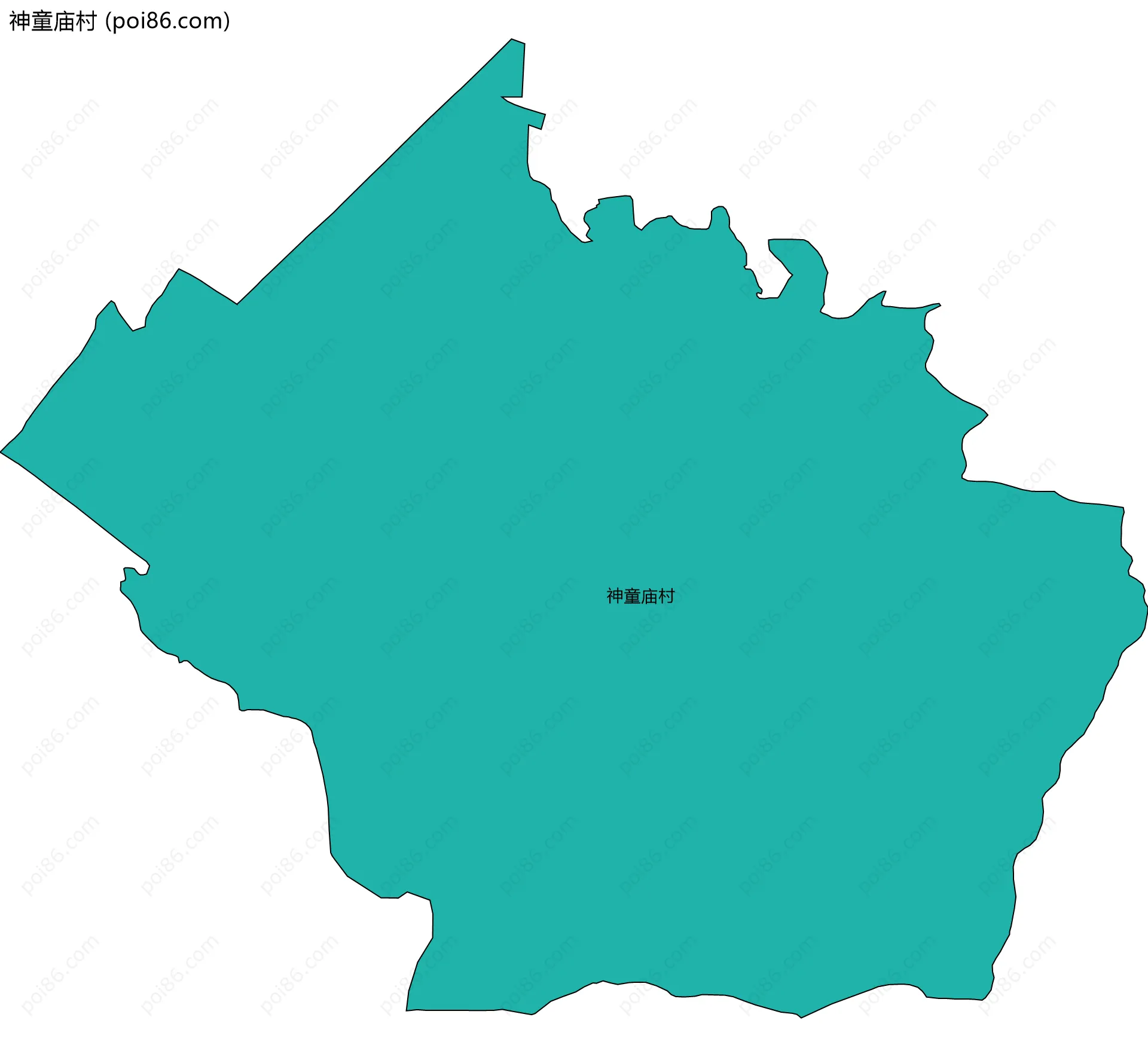 神童庙村边界地图