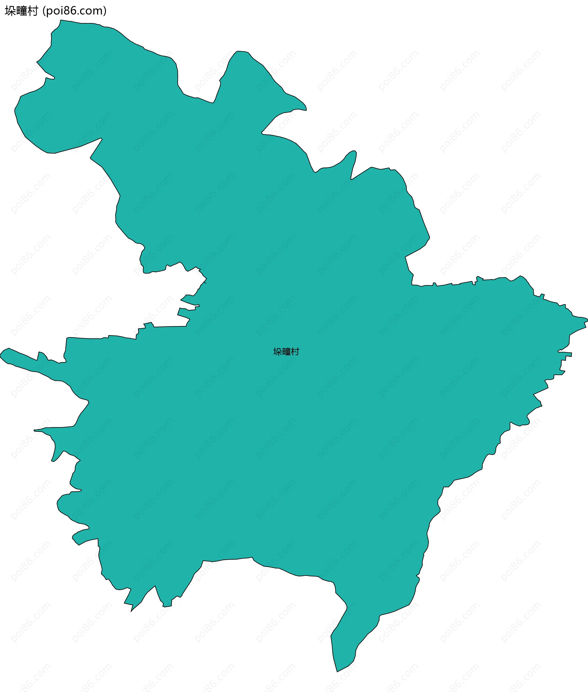 垛疃村边界地图